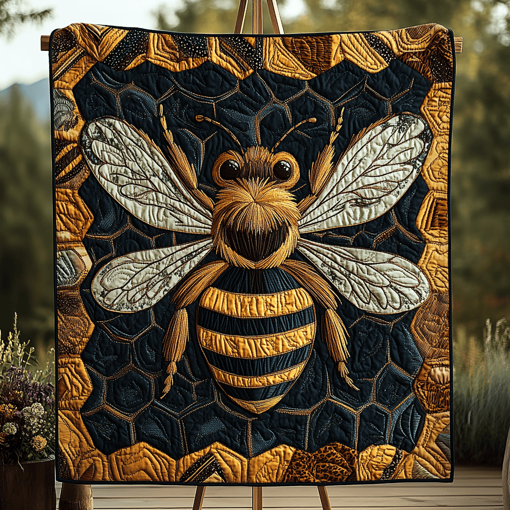 Buzzing Bliss Quilted Blanket Unique Bee Gifts Buzzing Bliss Quilted Blanket Unique Bee Gifts