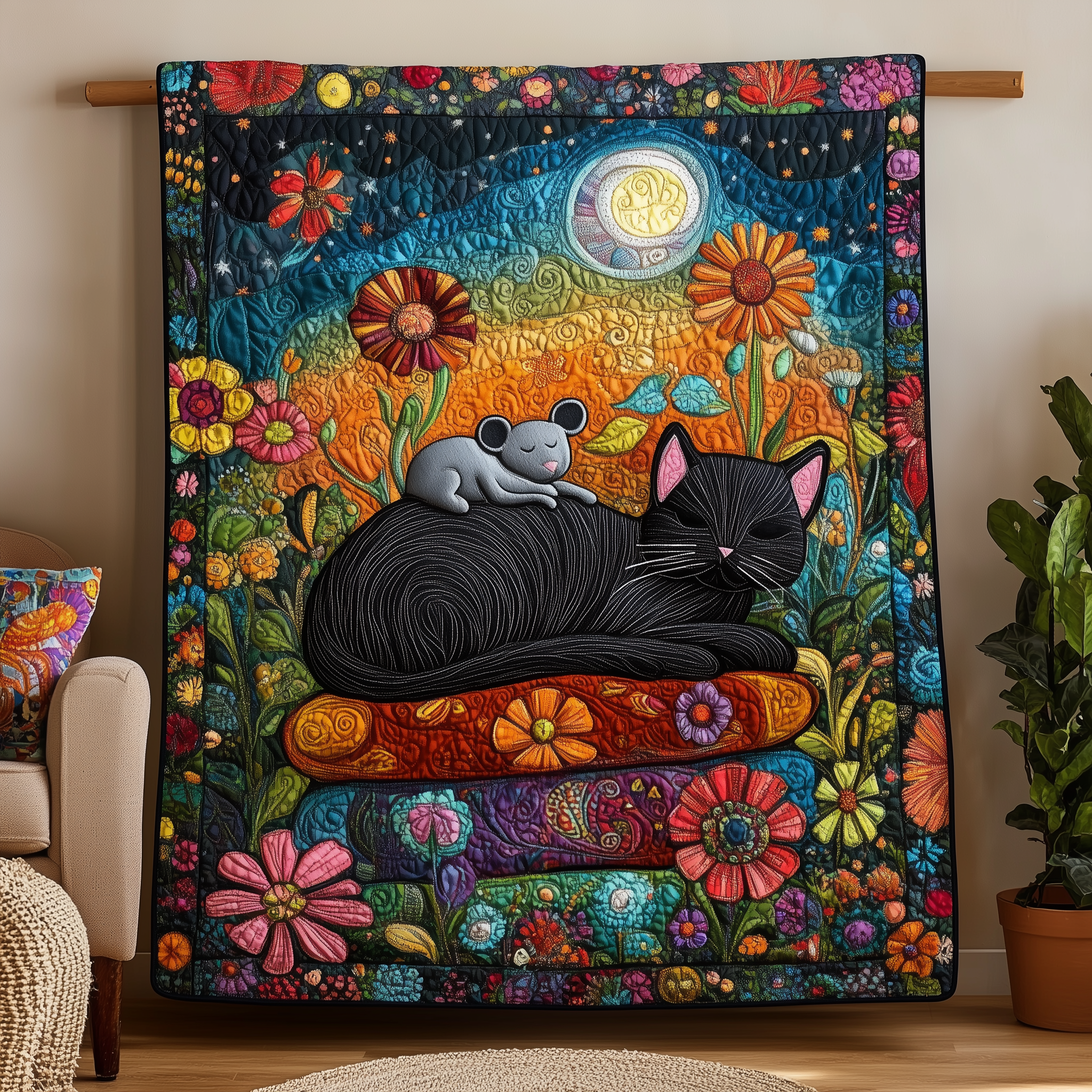 Cat and Pillows Quilted Blanket Feel the Power of Personalized Comfort with Our Blanket Cat and Pillows Quilted Blanket Feel the Power of Personalized Comfort with Our Blanket
