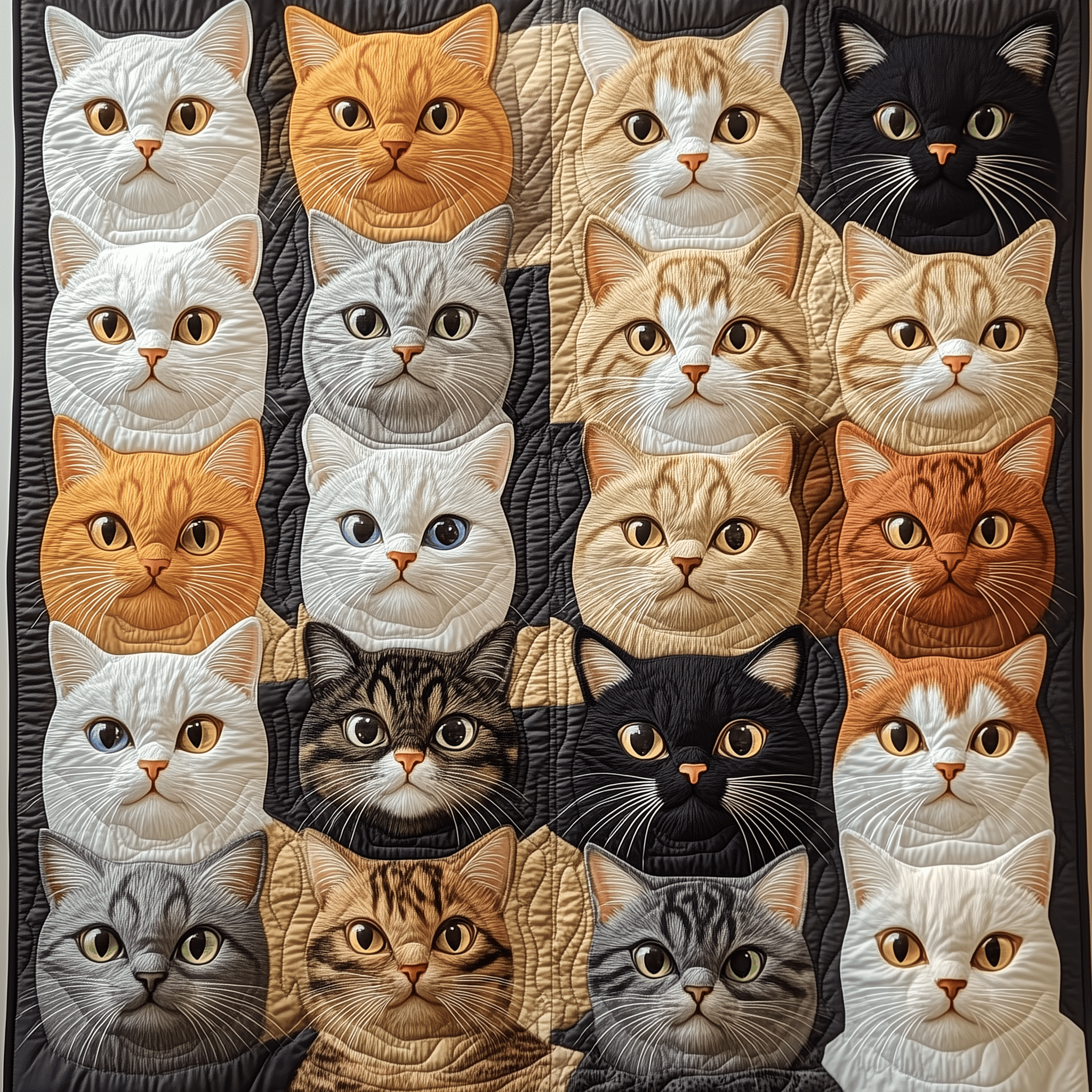 Cat Grey Quilted Blanket Feel Closer to Your Loved Ones with a Shared Blanket Cat Grey Quilted Blanket Feel Closer to Your Loved Ones with a Shared Blanket