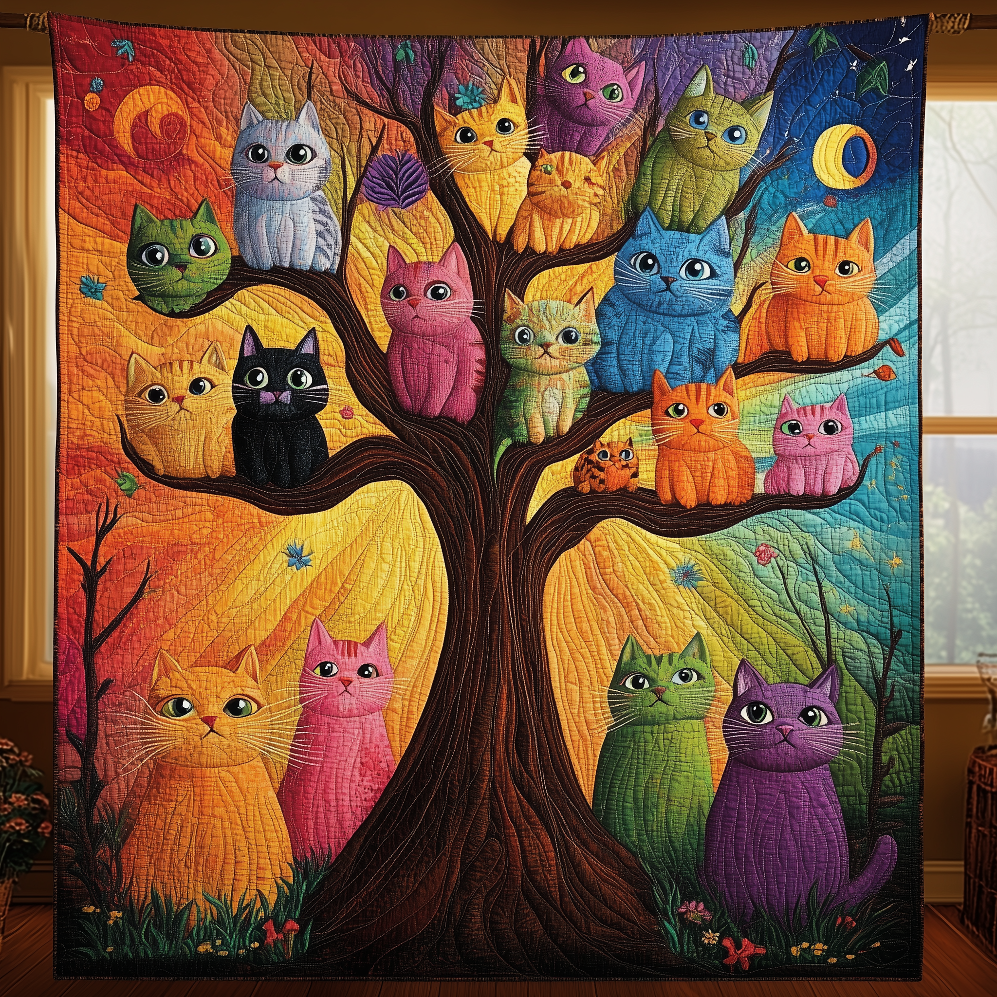Cat of Life Quilted Blanket A Blanket for Every Season and Every Mood Cat of Life Quilted Blanket A Blanket for Every Season and Every Mood