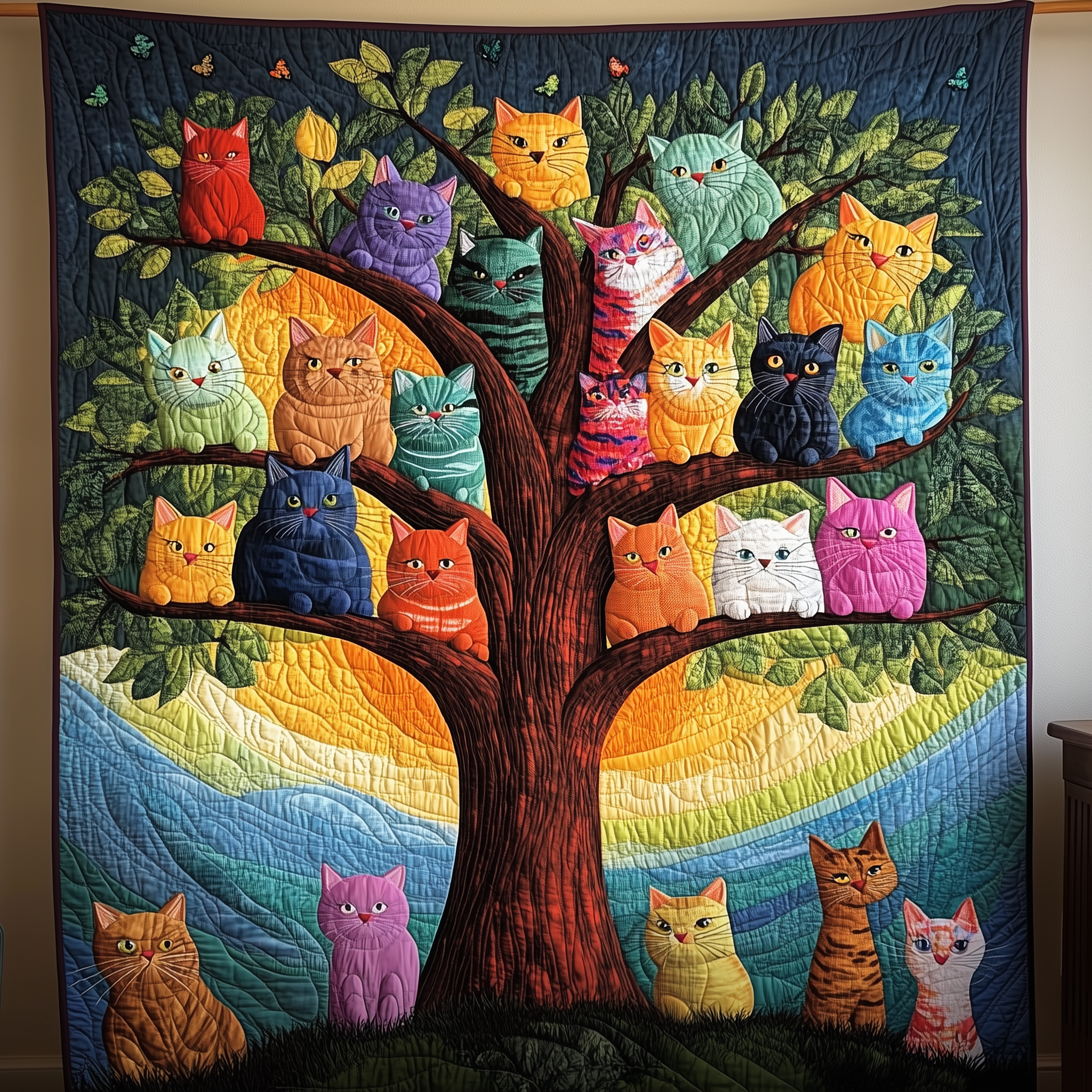 Cat of Life Quilted Blanket Feel Ready for Adventure with a Blanket That Travels Well Cat of Life Quilted Blanket Feel Ready for Adventure with a Blanket That Travels Well