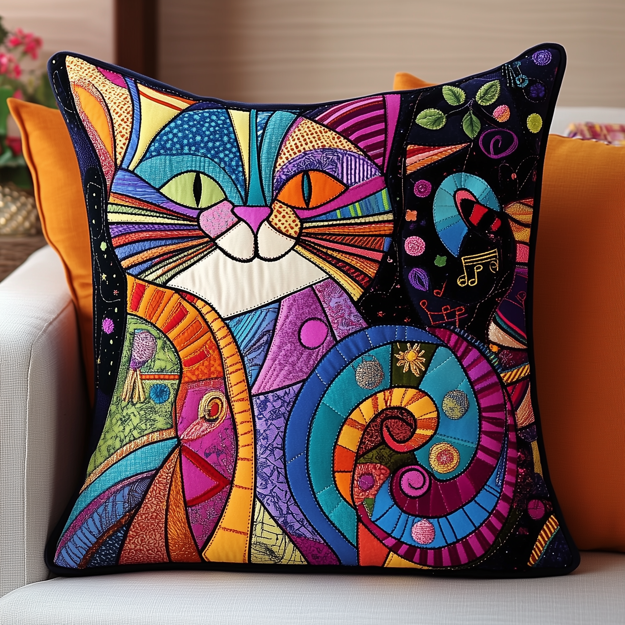 Cat Quilted Pillow Case Dream Big with Pillow Cases That Feel Like a Hug Cat Quilted Pillow Case Dream Big with Pillow Cases That Feel Like a Hug