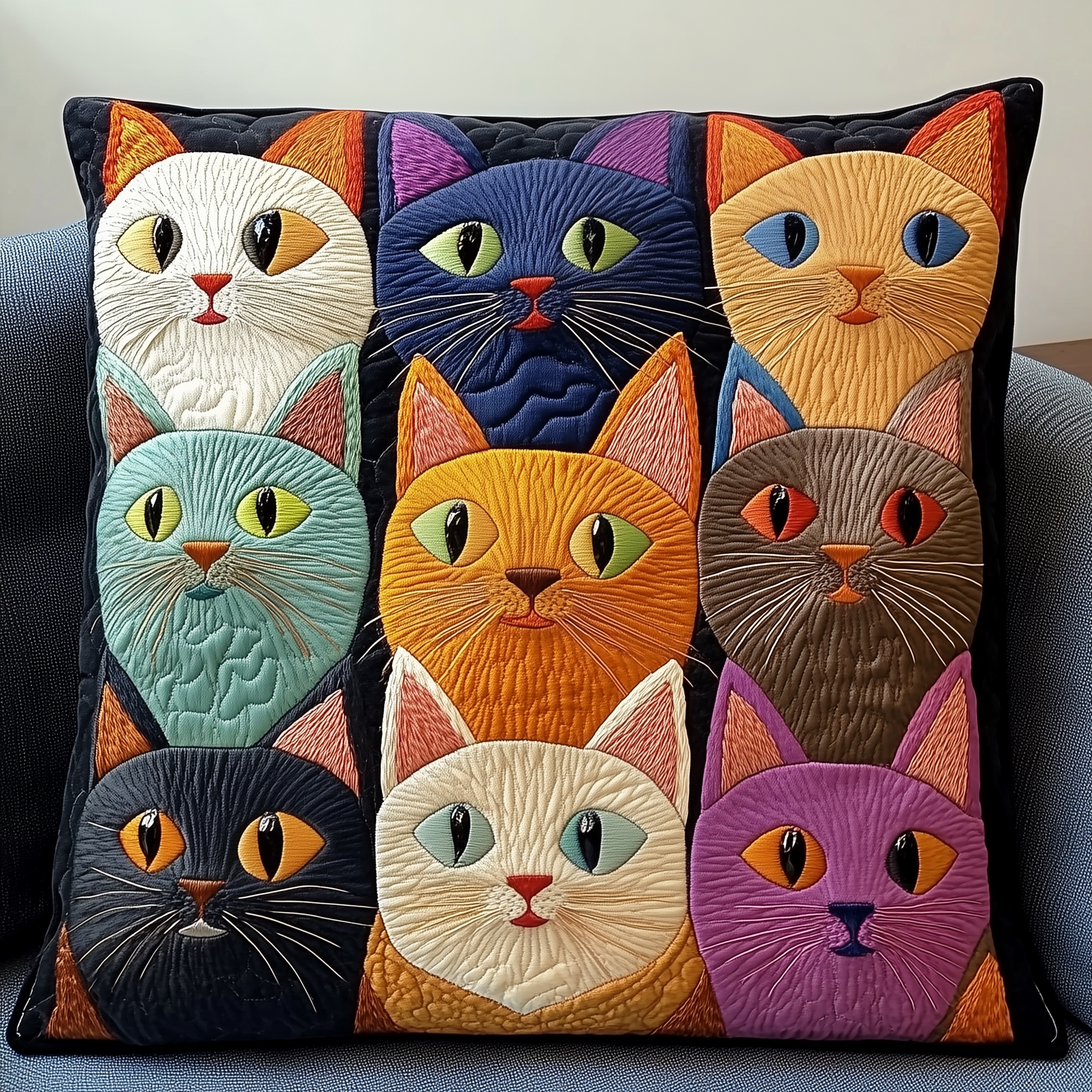 Cat Quilted Pillow Case Feel the Ease of Sleep with Minimalist Pillow Cases Cat Quilted Pillow Case Feel the Ease of Sleep with Minimalist Pillow Cases