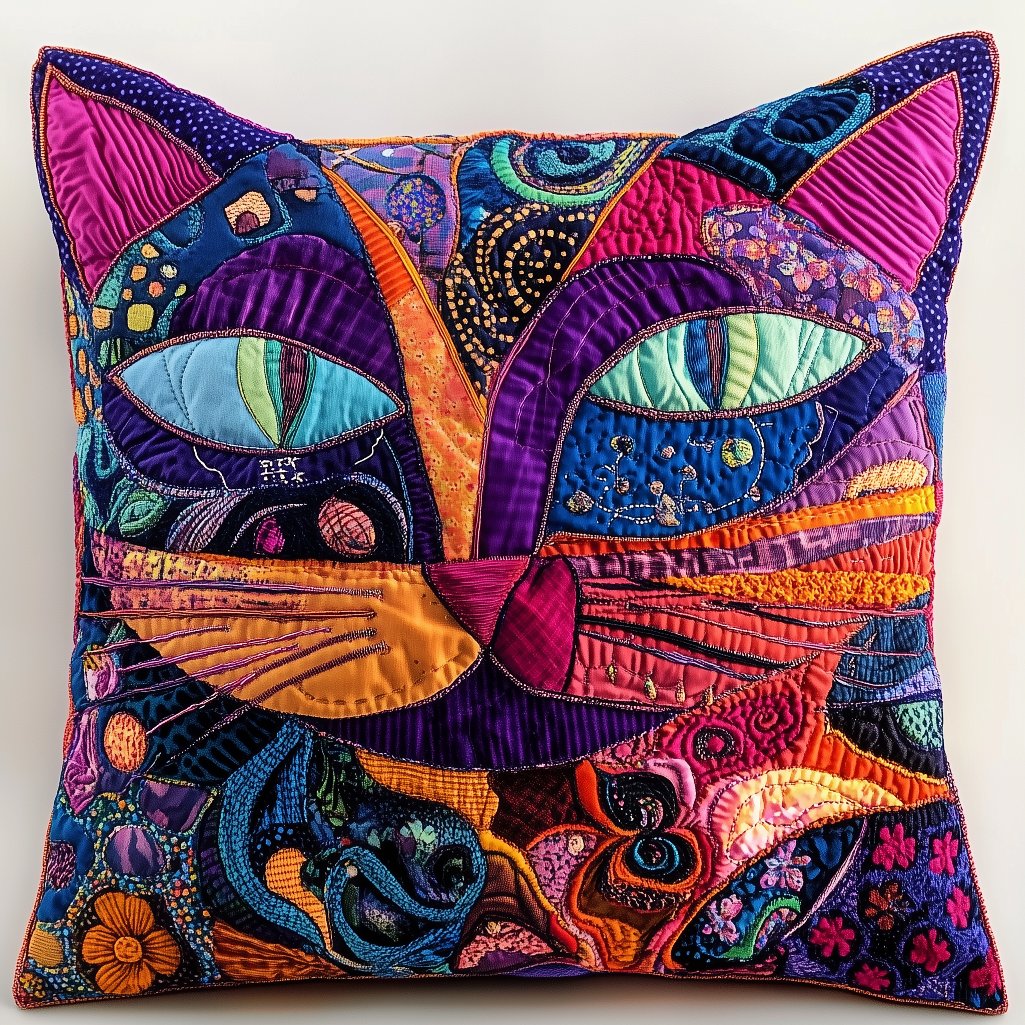 Cat Quilted Pillow Case Protect Your Pillows with Style and Durability Cat Quilted Pillow Case Protect Your Pillows with Style and Durability
