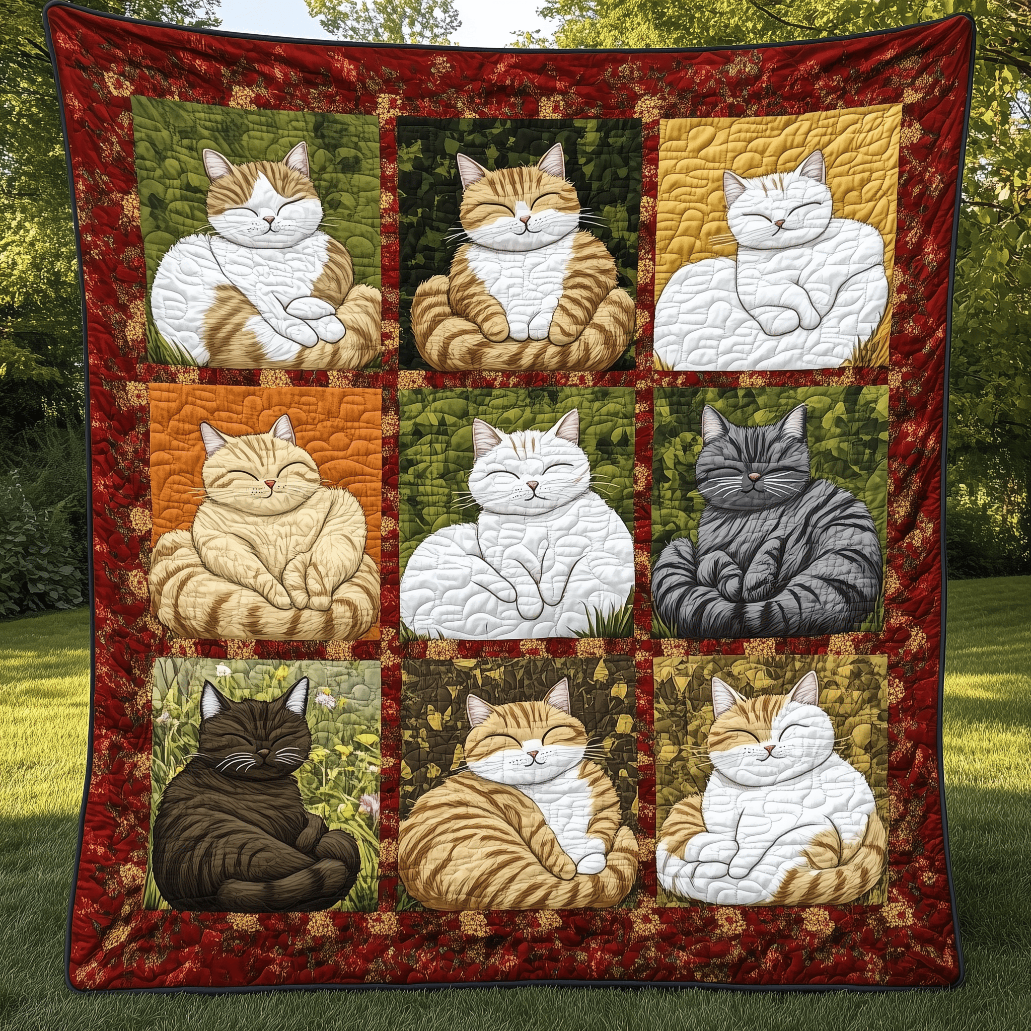 Cat Sleeping Royal Quilted Blanket Feel Inspired by a Blanket That's Anything But Ordinary Cat Sleeping Royal Quilted Blanket Feel Inspired by a Blanket That's Anything But Ordinary