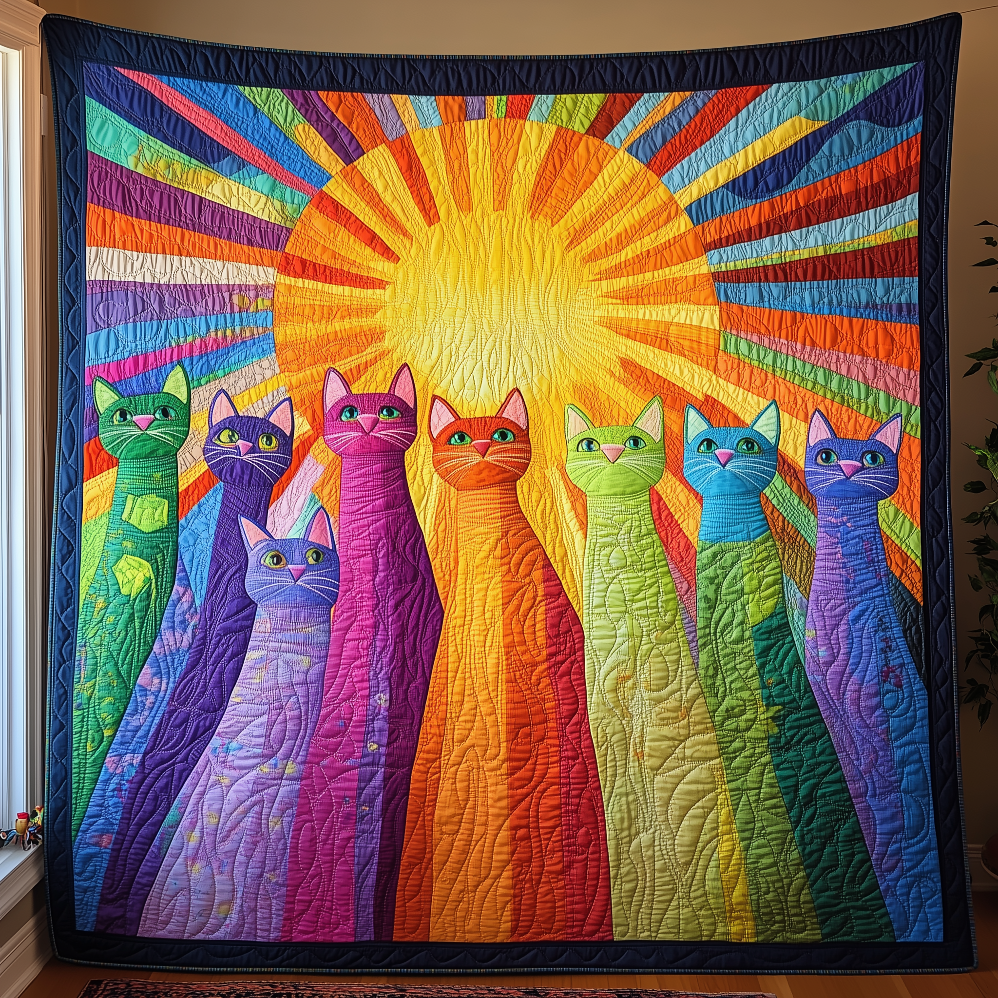 Cat Sunshine Quilted Blanket Feel Comfortable Indoors and Out with Our Multi-Use Blanket Cat Sunshine Quilted Blanket Feel Comfortable Indoors and Out with Our Multi-Use Blanket