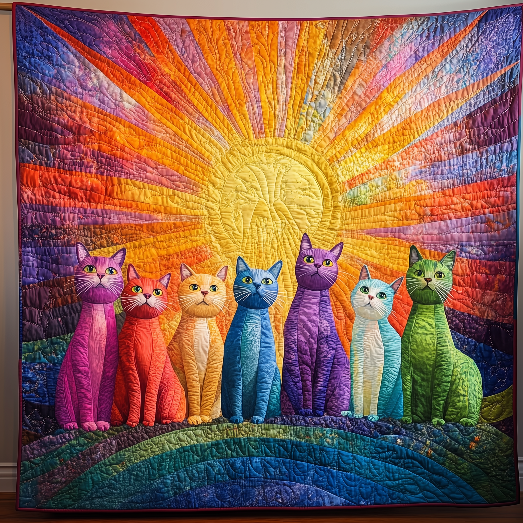 Cat Sunshine Quilted Blanket Feel Prepared for Any Occasion with a Versatile Blanket Cat Sunshine Quilted Blanket Feel Prepared for Any Occasion with a Versatile Blanket