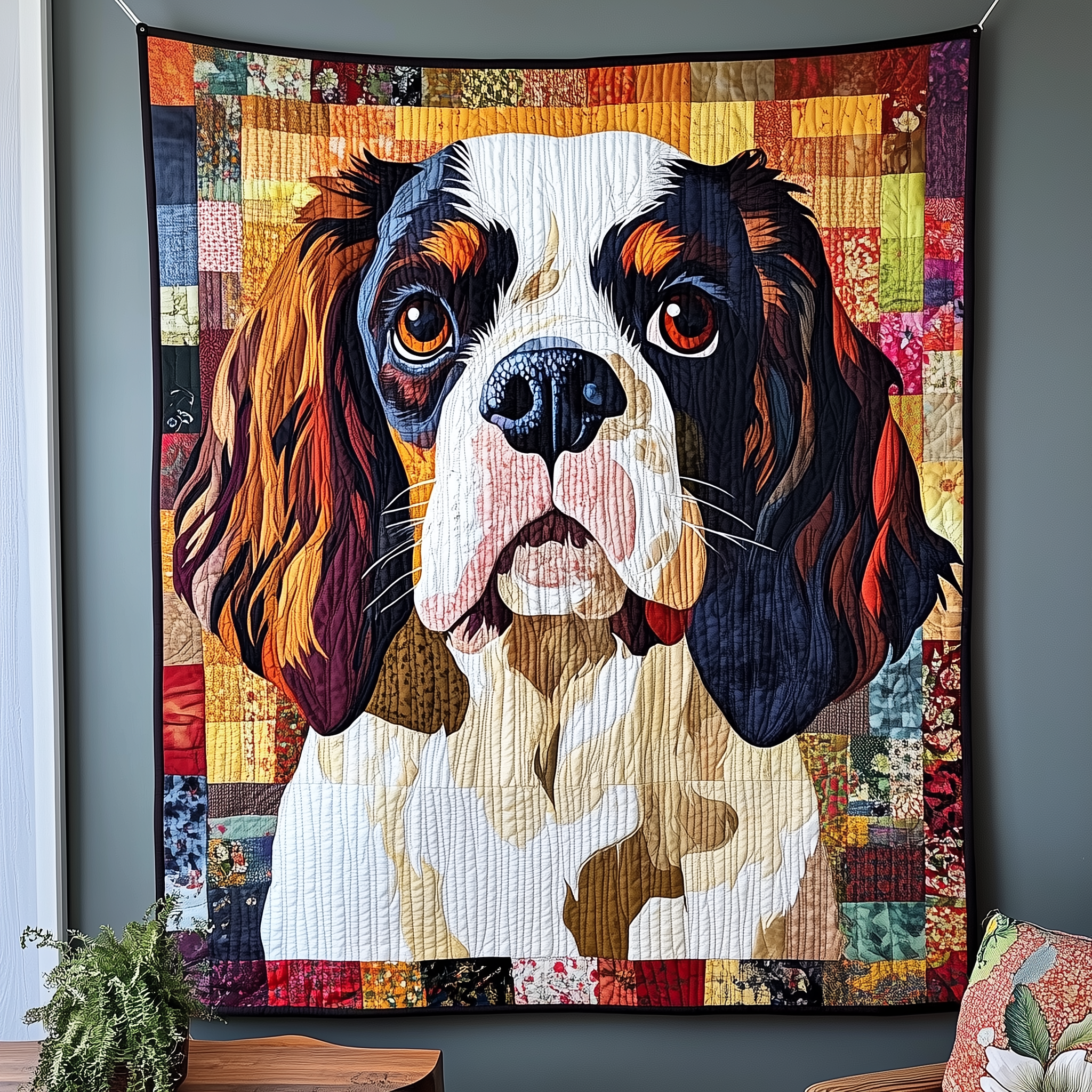 Cavalier King Charles Spaniel Quilted Blanket Feel Comfortable Indoors and Out with Our Multi-Use Blanket Cavalier King Charles Spaniel Quilted Blanket Feel Comfortable Indoors and Out with Our Multi-Use Blanket
