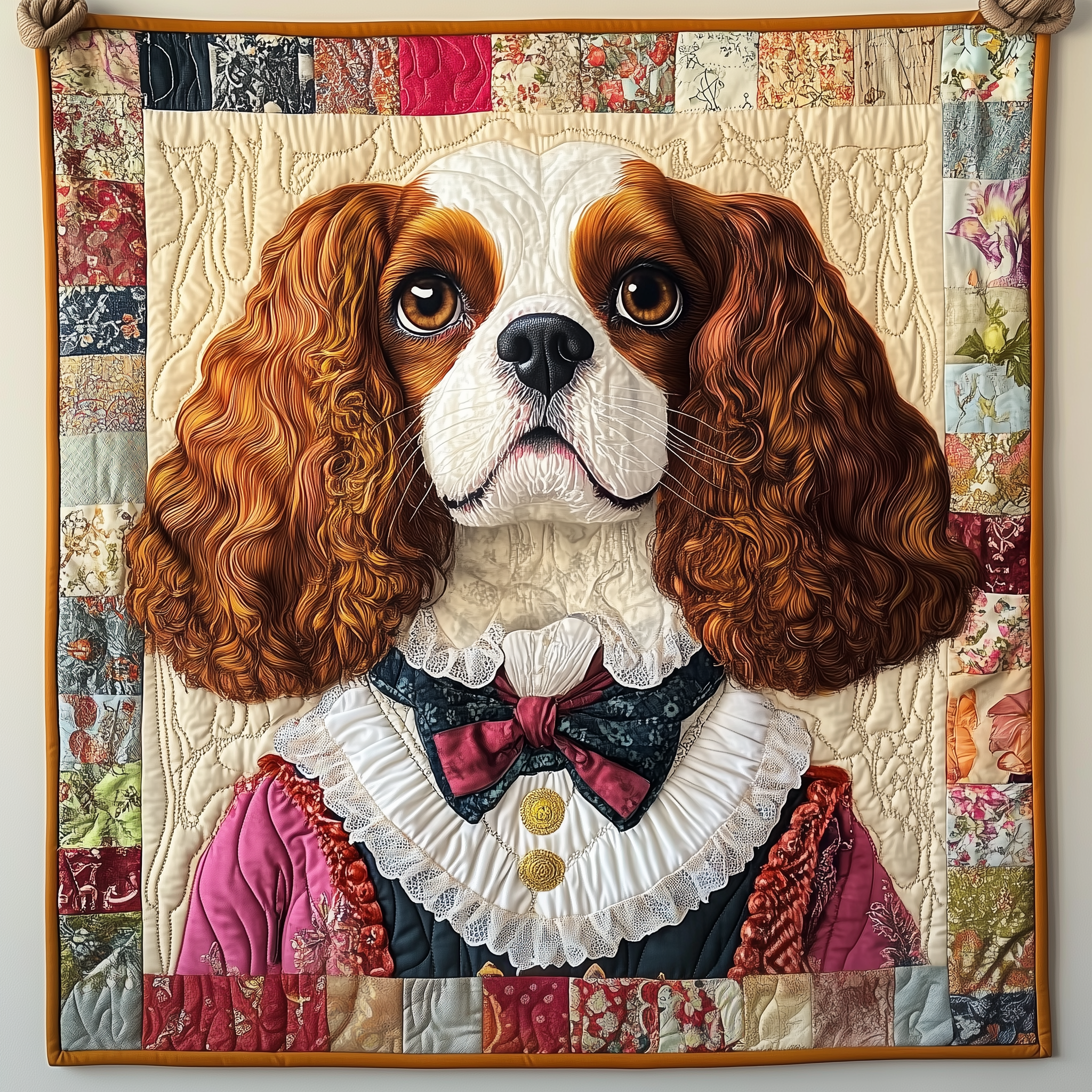 Cavalier King Charles Spaniel Quilted Blanket Feel the Elegance of a Blanket That's Truly Yours Cavalier King Charles Spaniel Quilted Blanket Feel the Elegance of a Blanket That's Truly Yours