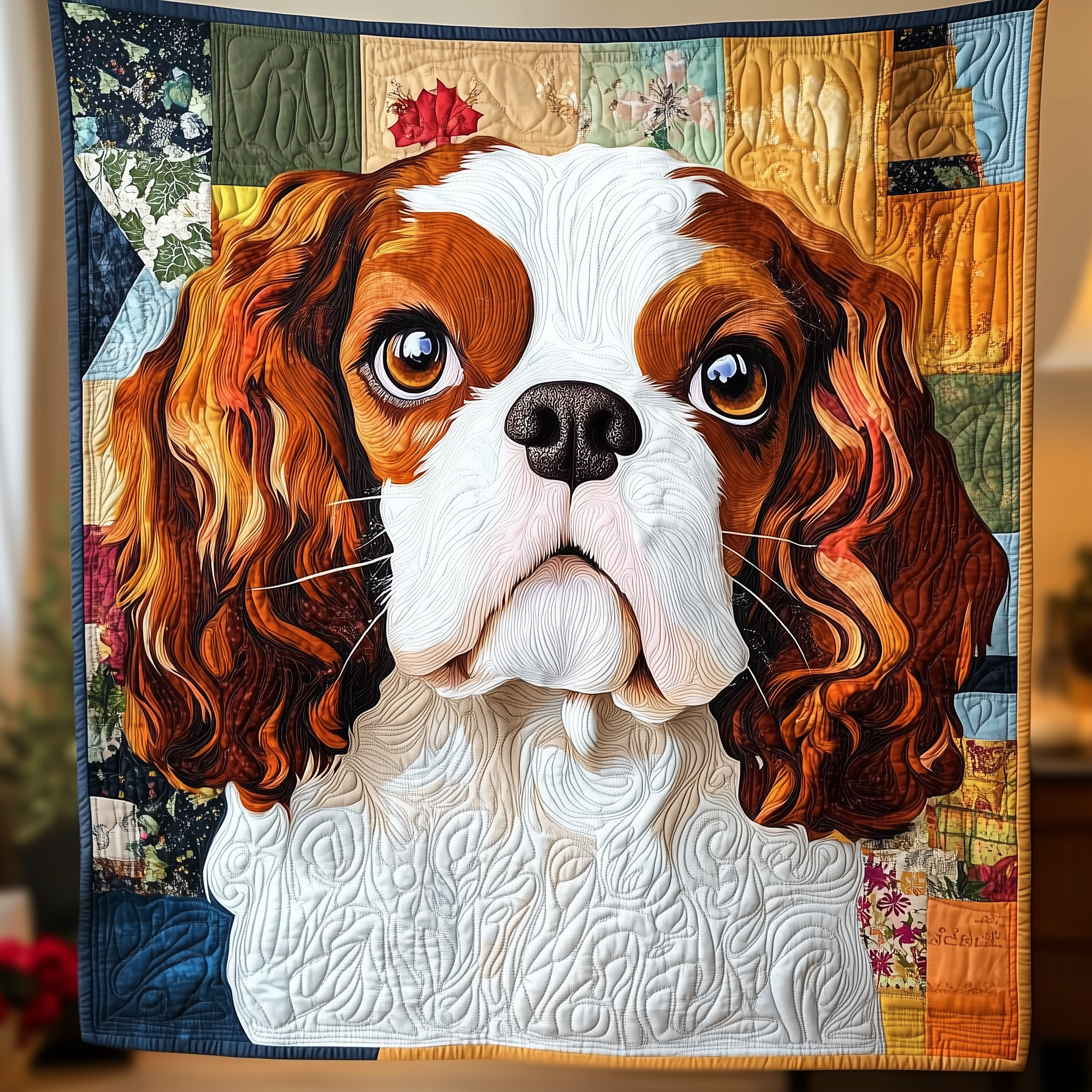 Cavalier King Charles Spaniel Quilted Blanket Feel the Versatility of a Blanket That Adapts to You Cavalier King Charles Spaniel Quilted Blanket Feel the Versatility of a Blanket That Adapts to You