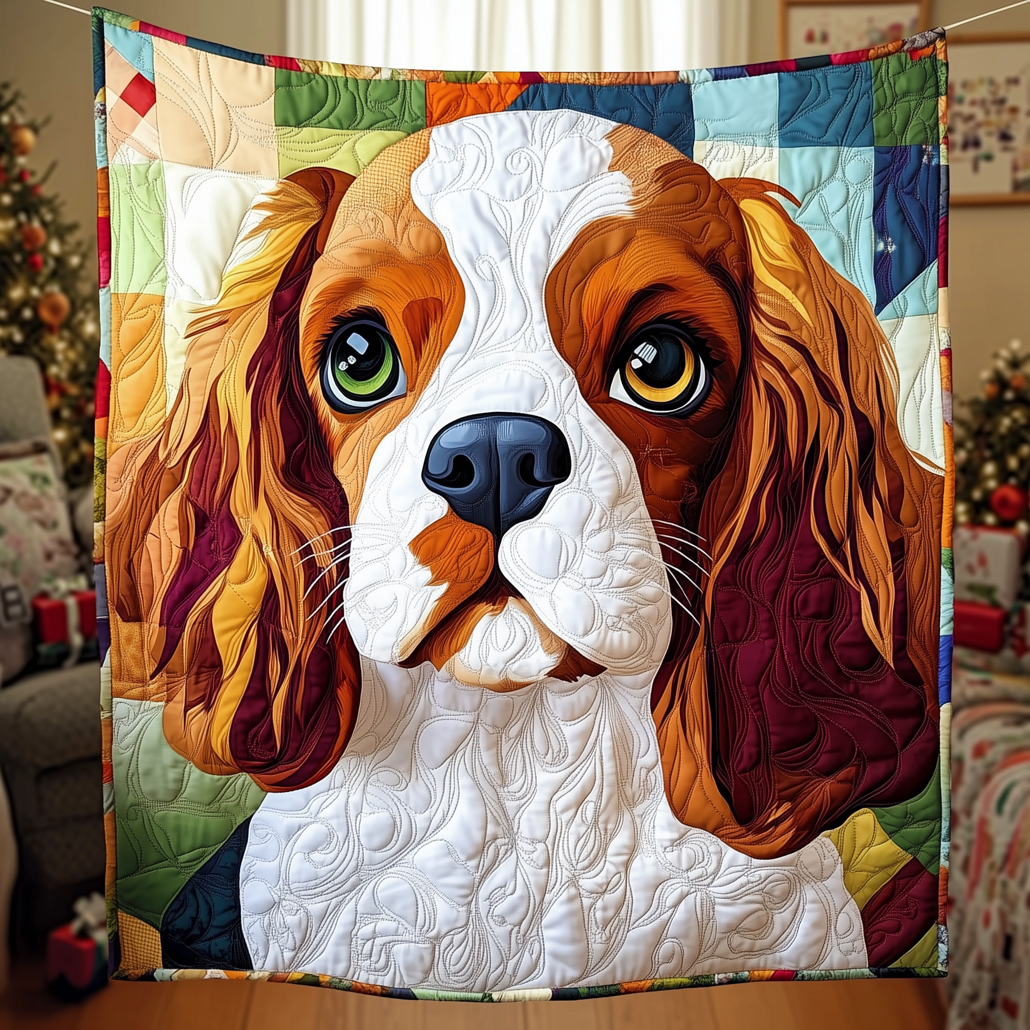 Cavalier King Charles Spaniel Quilted Blanket From Sofa to Bed, a Blanket That Does It All Cavalier King Charles Spaniel Quilted Blanket From Sofa to Bed, a Blanket That Does It All