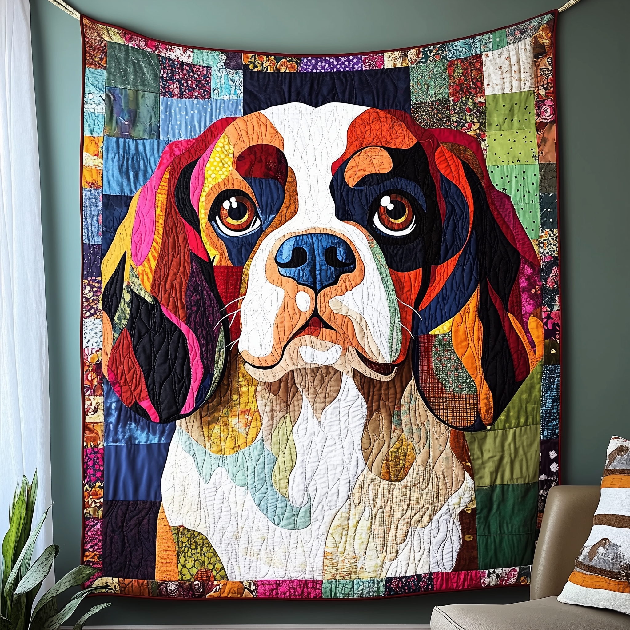 Cavalier King Charles Spaniel Quilted Blanket From Sofa to Bed, a Blanket That Does It All Cavalier King Charles Spaniel Quilted Blanket From Sofa to Bed, a Blanket That Does It All
