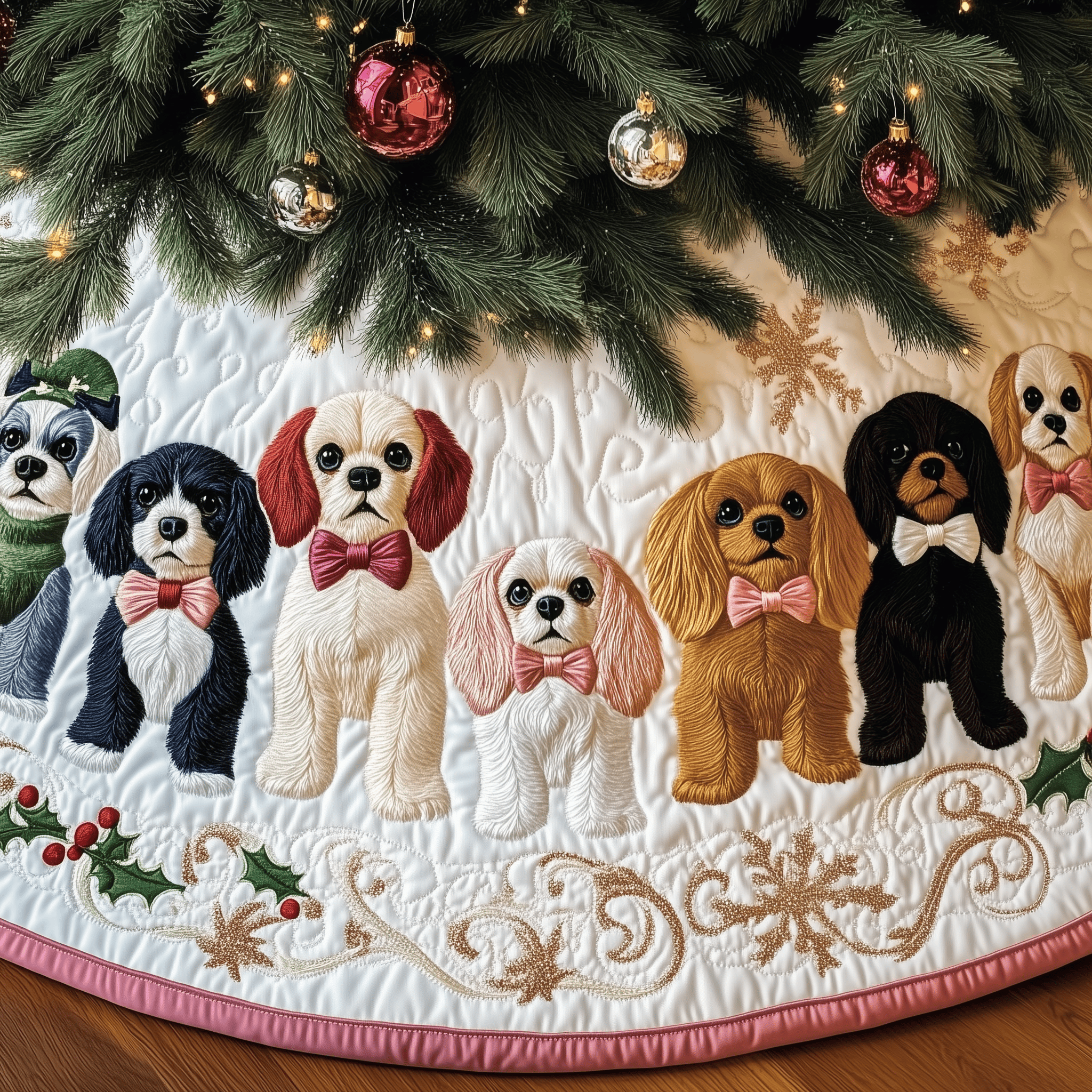 Cavalier King Charles Spaniel Quilted Tree Skirt Add Heart to Your Holidays with a Durable Tree Skirt Cavalier King Charles Spaniel Quilted Tree Skirt Add Heart to Your Holidays with a Durable Tree Skirt