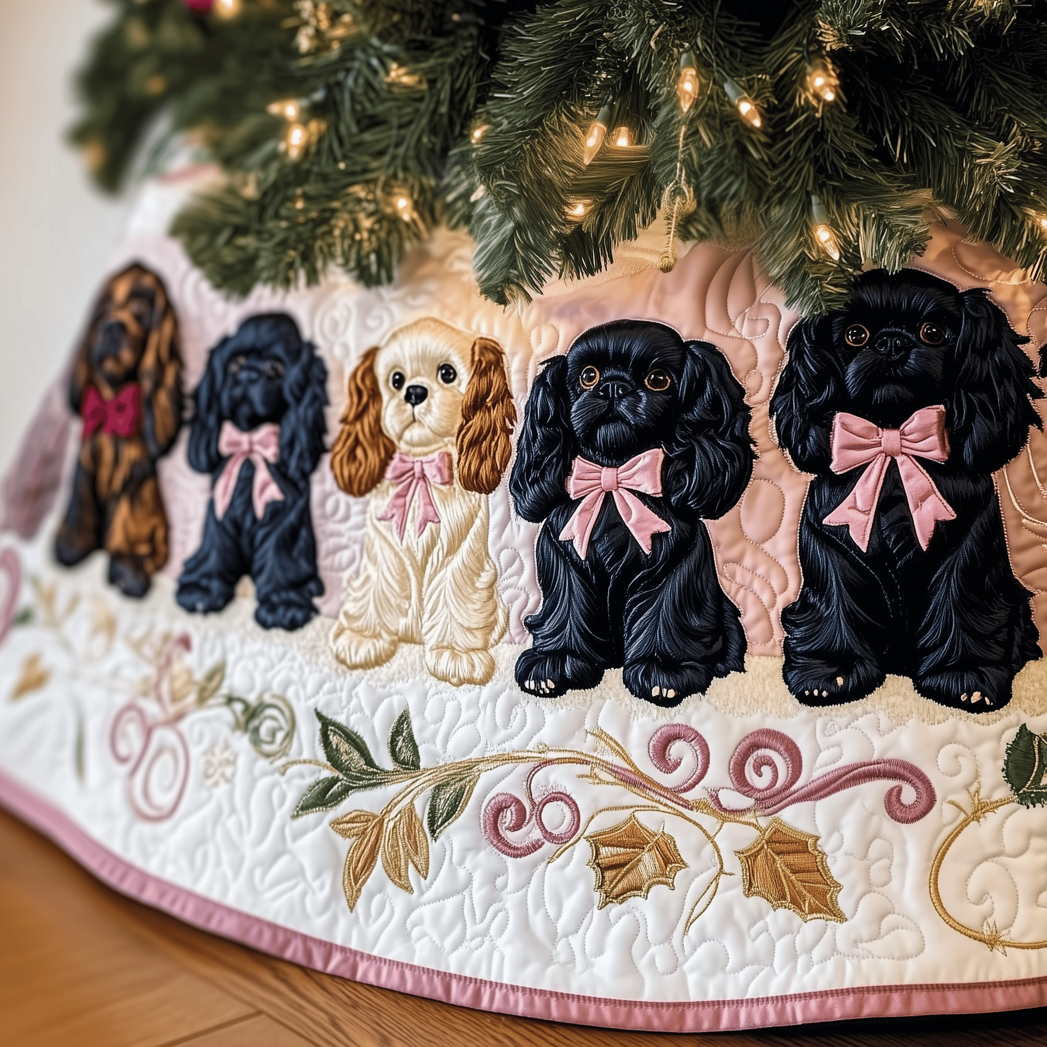Cavalier King Charles Spaniel Quilted Tree Skirt Celebrate Togetherness with Thoughtful Holiday Decor Cavalier King Charles Spaniel Quilted Tree Skirt Celebrate Togetherness with Thoughtful Holiday Decor