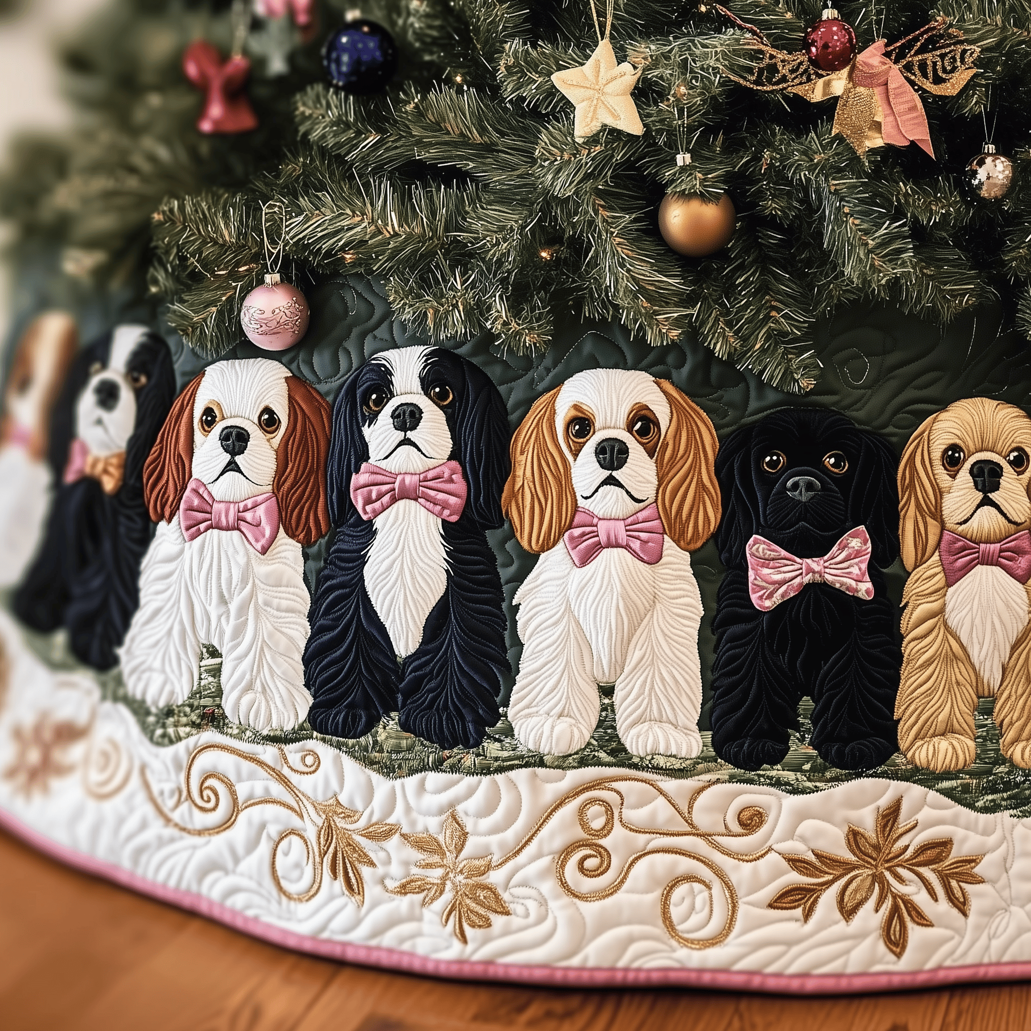 Cavalier King Charles Spaniel Quilted Tree Skirt Feel the Warmth of the Holidays with a Safe Tree Skirt Cavalier King Charles Spaniel Quilted Tree Skirt Feel the Warmth of the Holidays with a Safe Tree Skirt