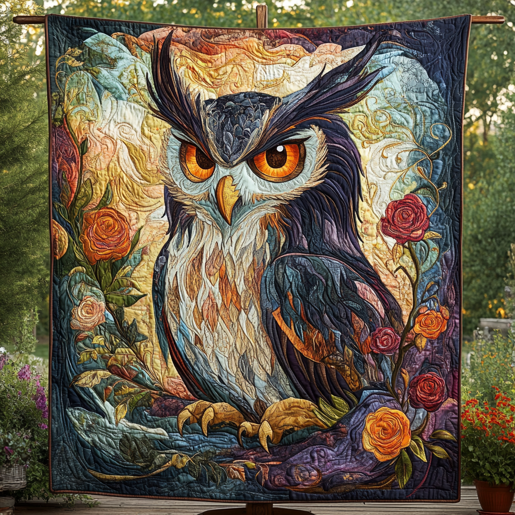 Celestial Owl Quilted Blanket Owl Presents For Her Celestial Owl Quilted Blanket Owl Presents For Her