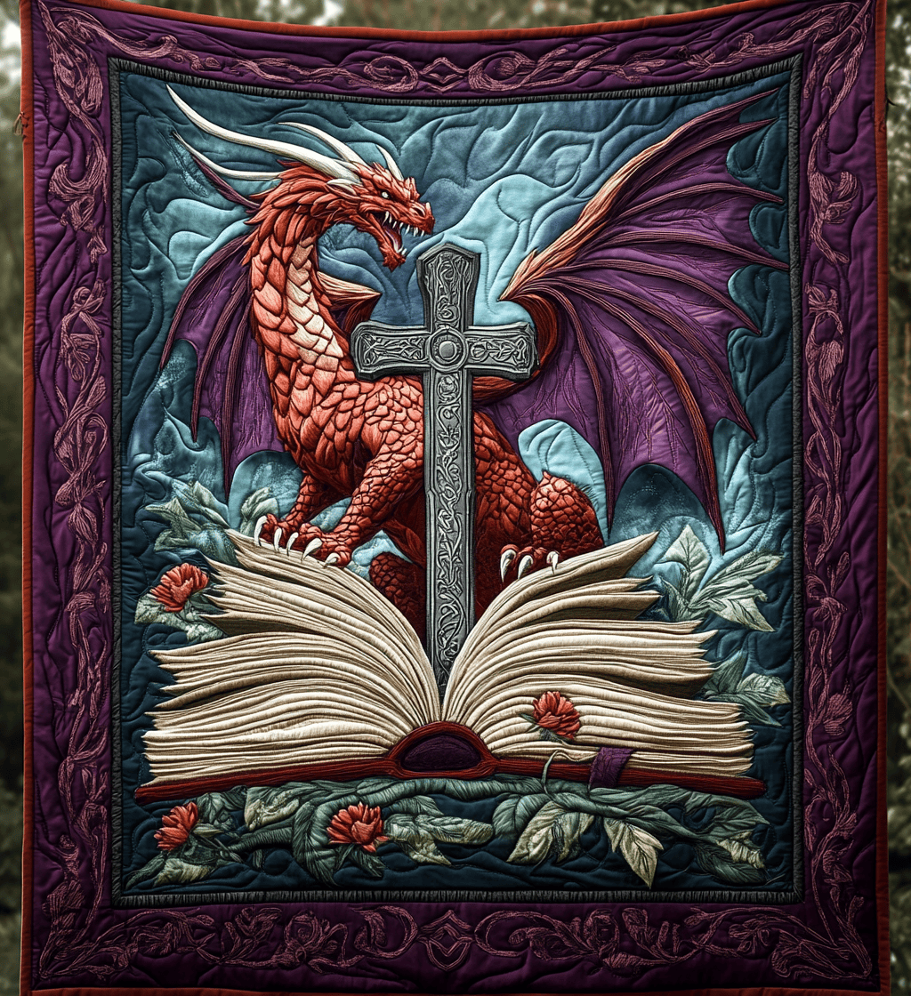Celestial Protector Quilted Blanket Dragon Gifts For Her Celestial Protector Quilted Blanket Dragon Gifts For Her