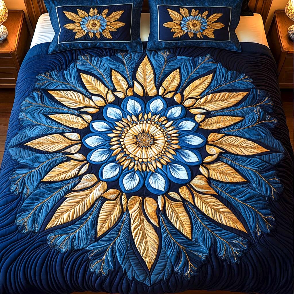 Celestial Sunburst Quilted Bedding Set Gifts For Flower Enthusiasts Celestial Sunburst Quilted Bedding Set Gifts For Flower Enthusiasts