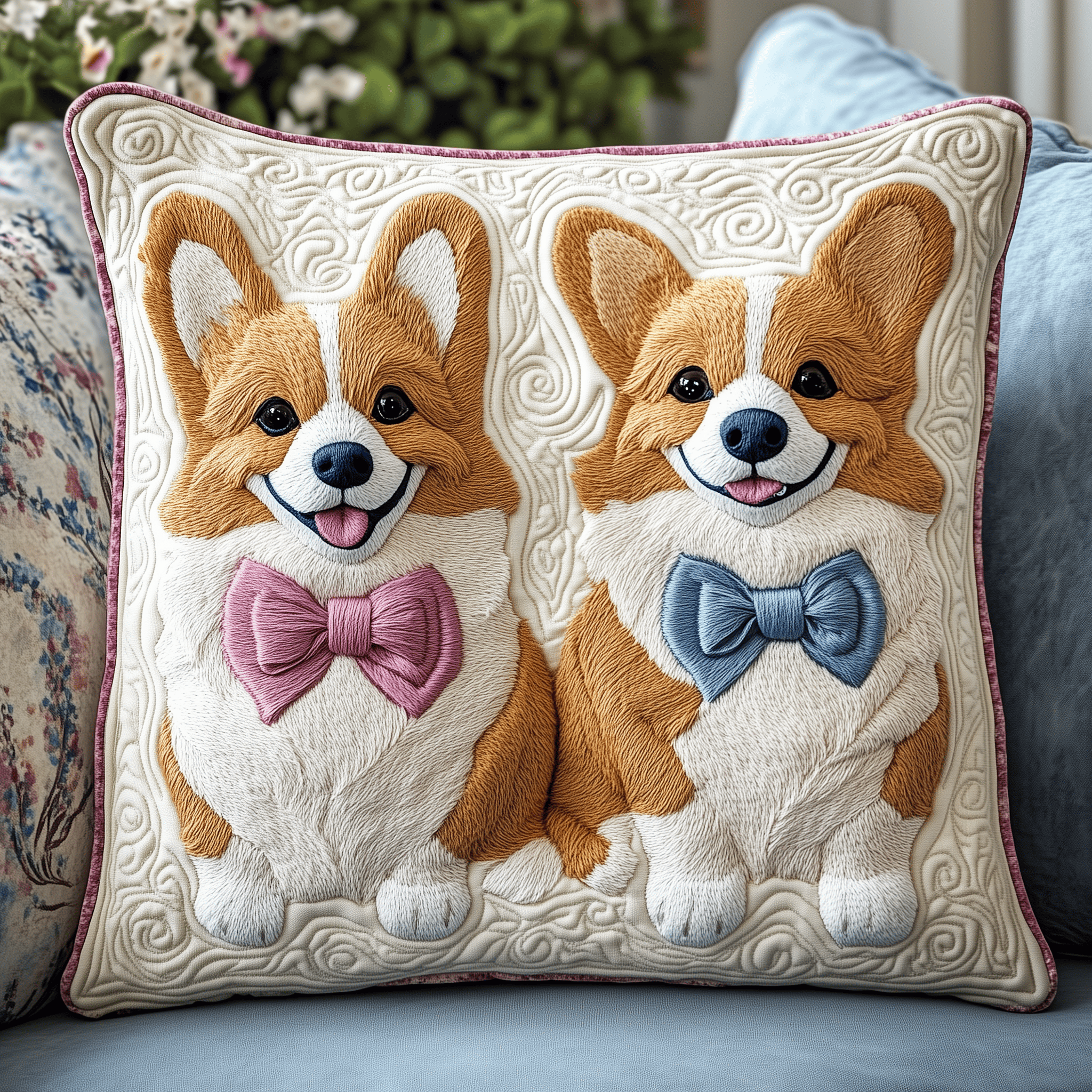Charming Corgi Couple Quilted Pillow Case A Peaceful Night Awaits with the Perfect Pillow Case Charming Corgi Couple Quilted Pillow Case A Peaceful Night Awaits with the Perfect Pillow Case