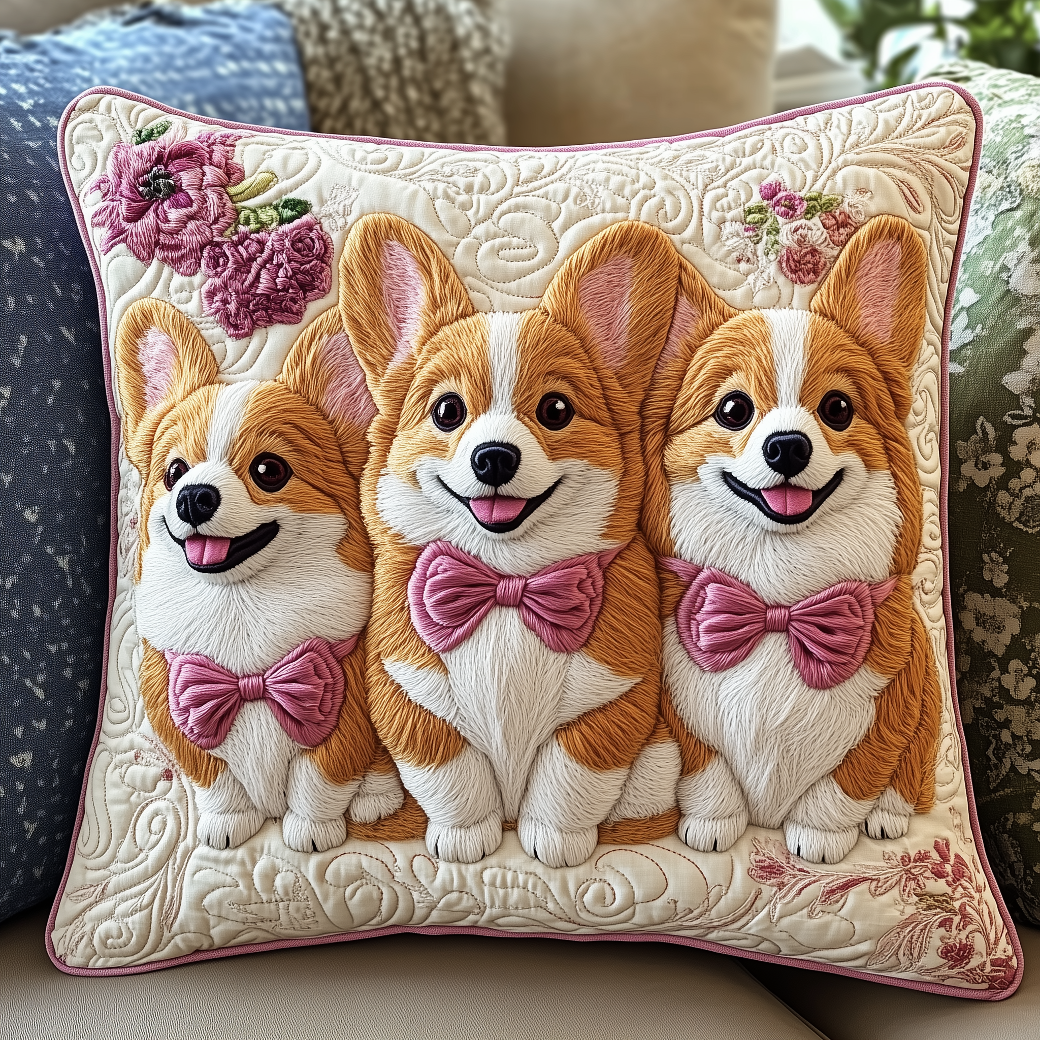 Charming Corgi Quilted Pillow Case Sleep Healthier with Hypoallergenic Pillow Cases Charming Corgi Quilted Pillow Case Sleep Healthier with Hypoallergenic Pillow Cases