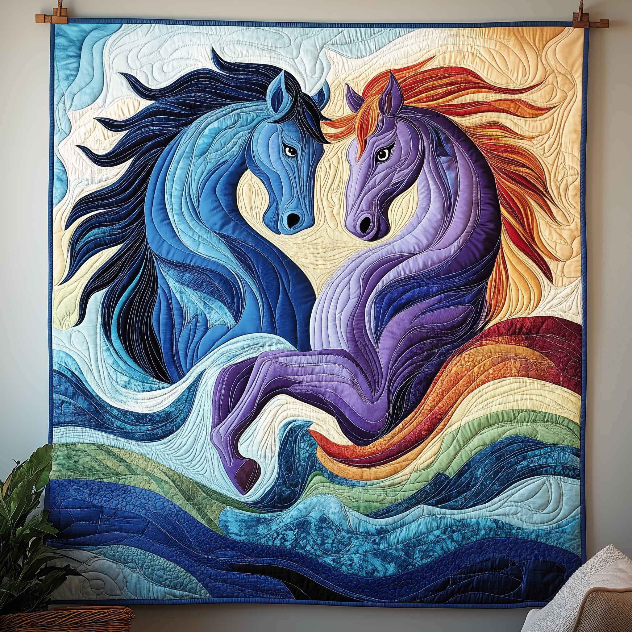 Charming Horse Couple Quilted Blanket Sofa Throw Blanket Items Inexpensive Gifts For Horse Lovers Charming Horse Couple Quilted Blanket Sofa Throw Blanket Items Inexpensive Gifts For Horse Lovers