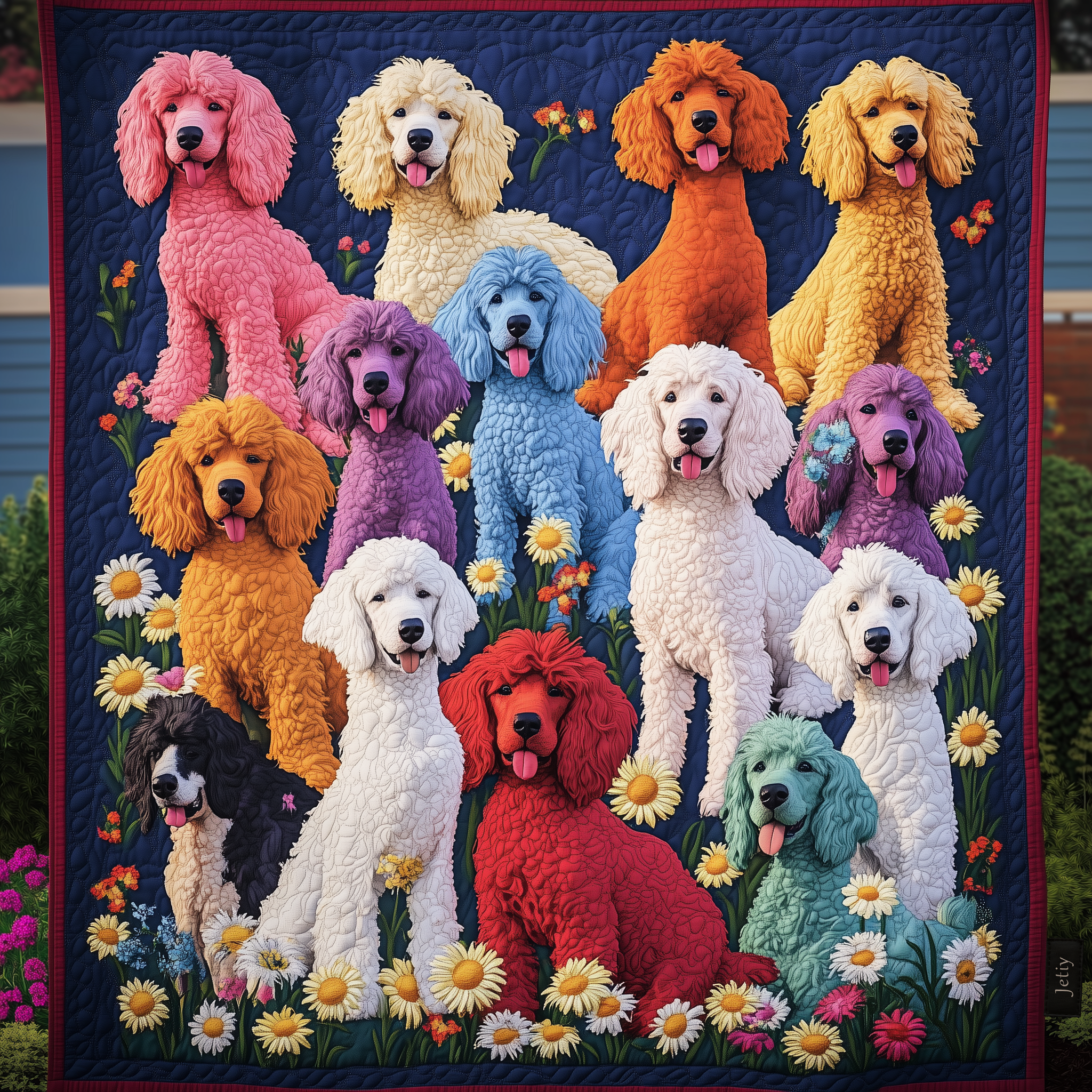 Charming Poodle Quilted Blanket Feel the Bond of Home with Our Family-Friendly Blanket Charming Poodle Quilted Blanket Feel the Bond of Home with Our Family-Friendly Blanket