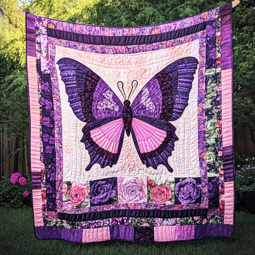 Charming Purple Butterfly Quilted Blanket Bring the Family Together with a Blanket Everyone Loves Charming Purple Butterfly Quilted Blanket Bring the Family Together with a Blanket Everyone Loves