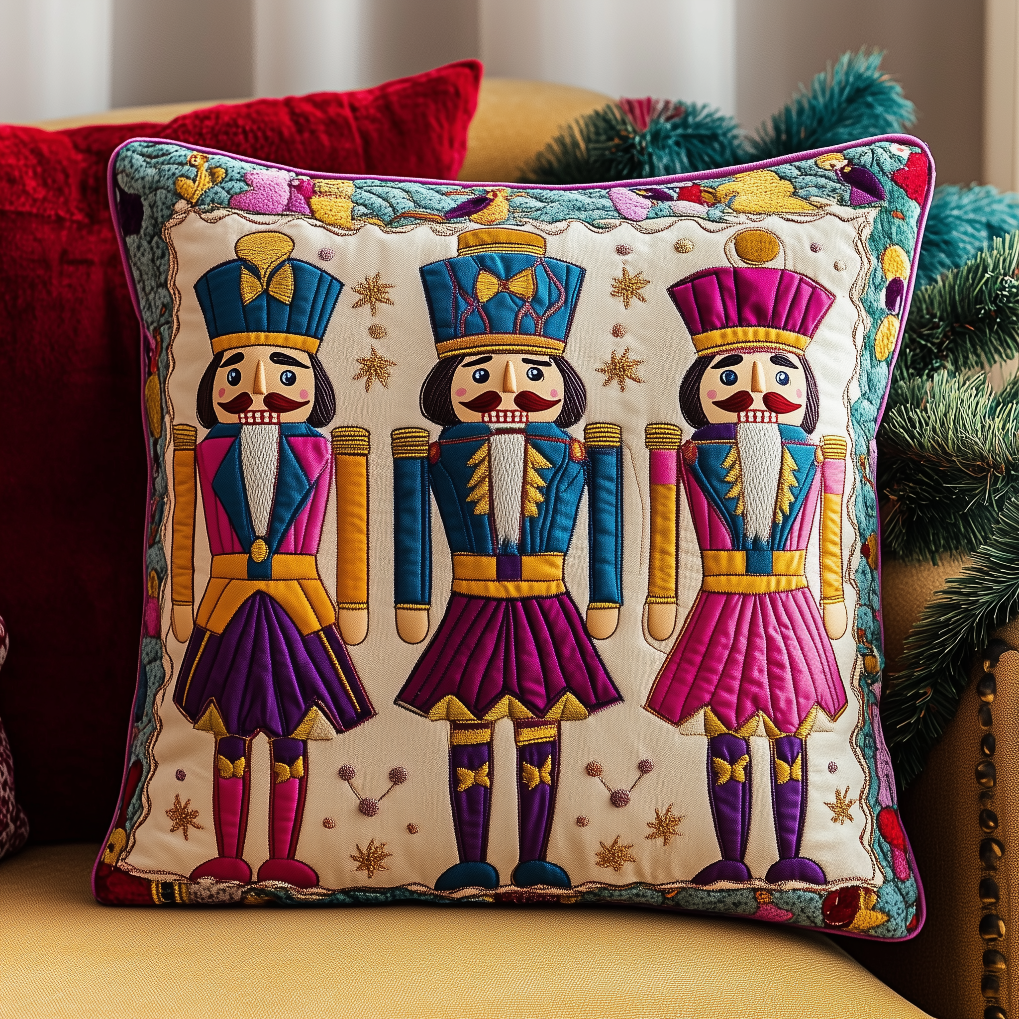 Cheerful Nutcracker Quilted Pillow Case Bring Peace to Your Nights with a Soft and Durable Pillow Case Cheerful Nutcracker Quilted Pillow Case Bring Peace to Your Nights with a Soft and Durable Pillow Case
