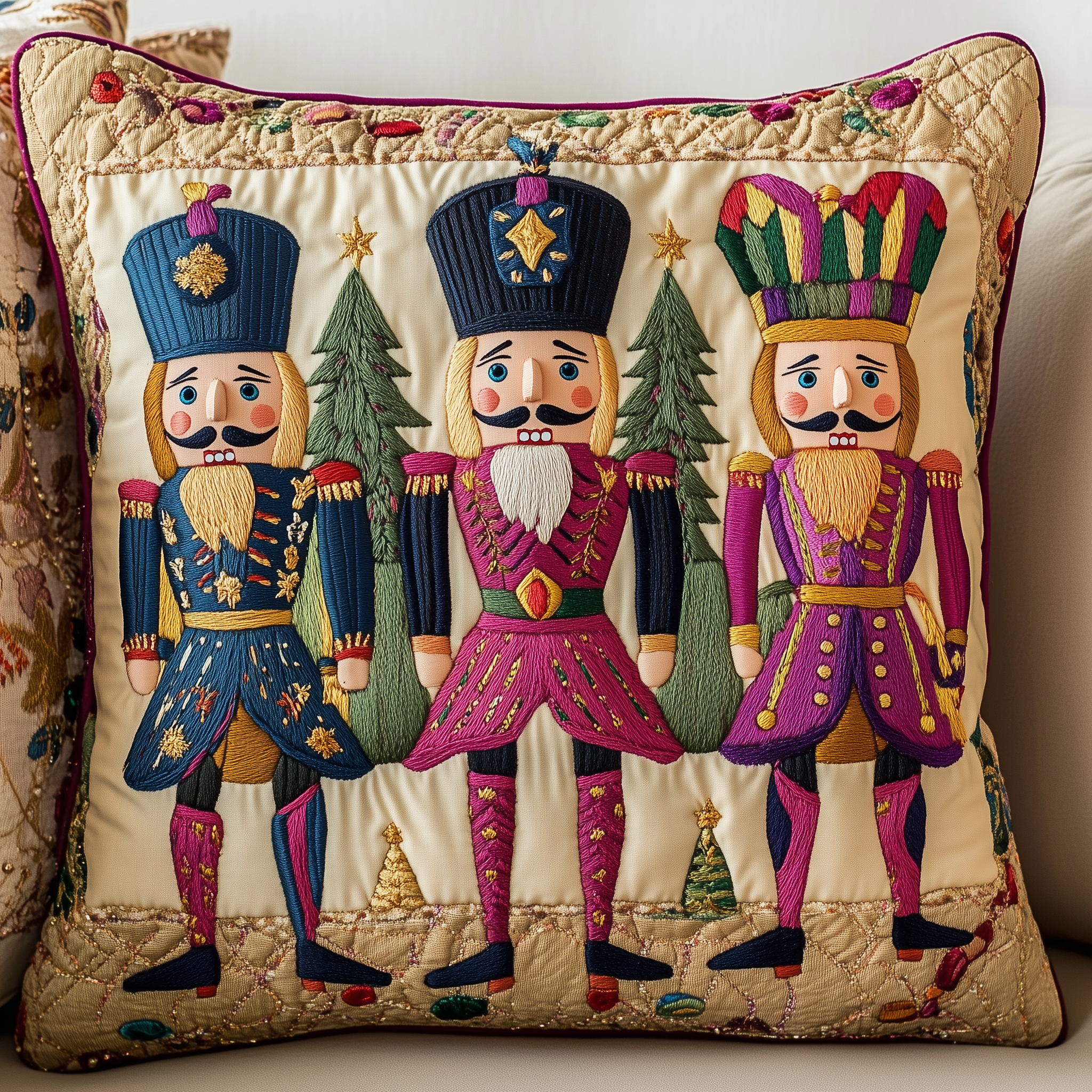 Cheerful Nutcracker Quilted Pillow Case Elevate Your Sleep Experience with Premium Pillow Cases Cheerful Nutcracker Quilted Pillow Case Elevate Your Sleep Experience with Premium Pillow Cases