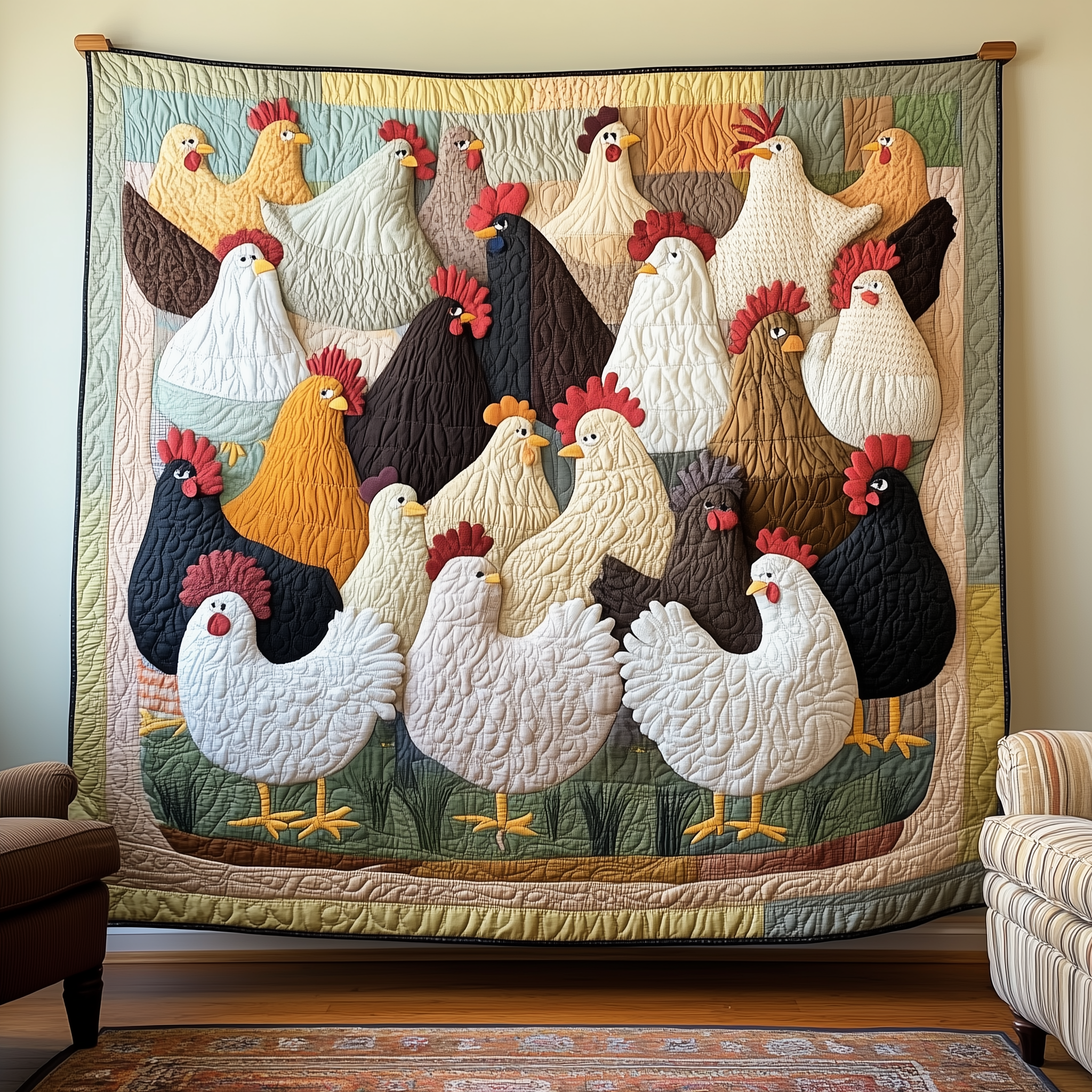 Chicken Invaders Quilted Blanket Feel Like Royalty with a Blanket Fit for Kings Chicken Invaders Quilted Blanket Feel Like Royalty with a Blanket Fit for Kings