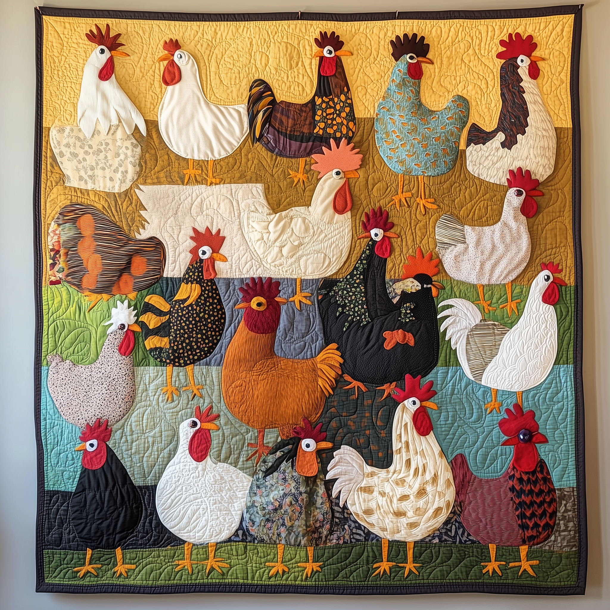 Chicken Invaders Quilted Blanket Feel the Luxury of a Blanket That Stands Out Chicken Invaders Quilted Blanket Feel the Luxury of a Blanket That Stands Out