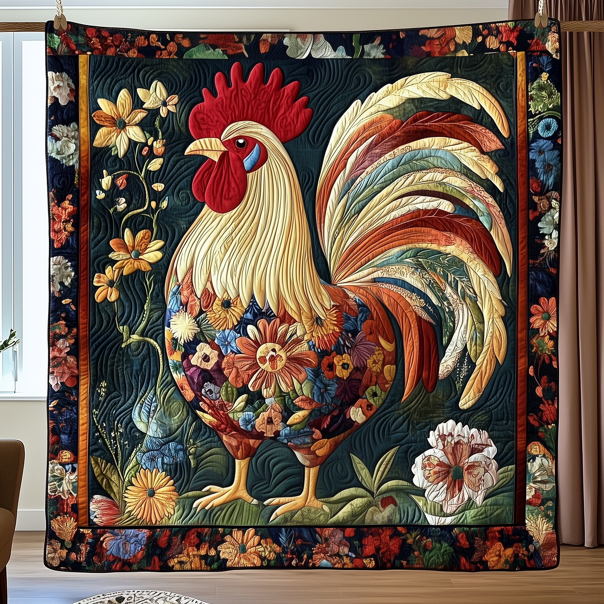 Chicken Quilted Blanket Celebrate Your Individuality with a Blanket That Speaks to You Chicken Quilted Blanket Celebrate Your Individuality with a Blanket That Speaks to You