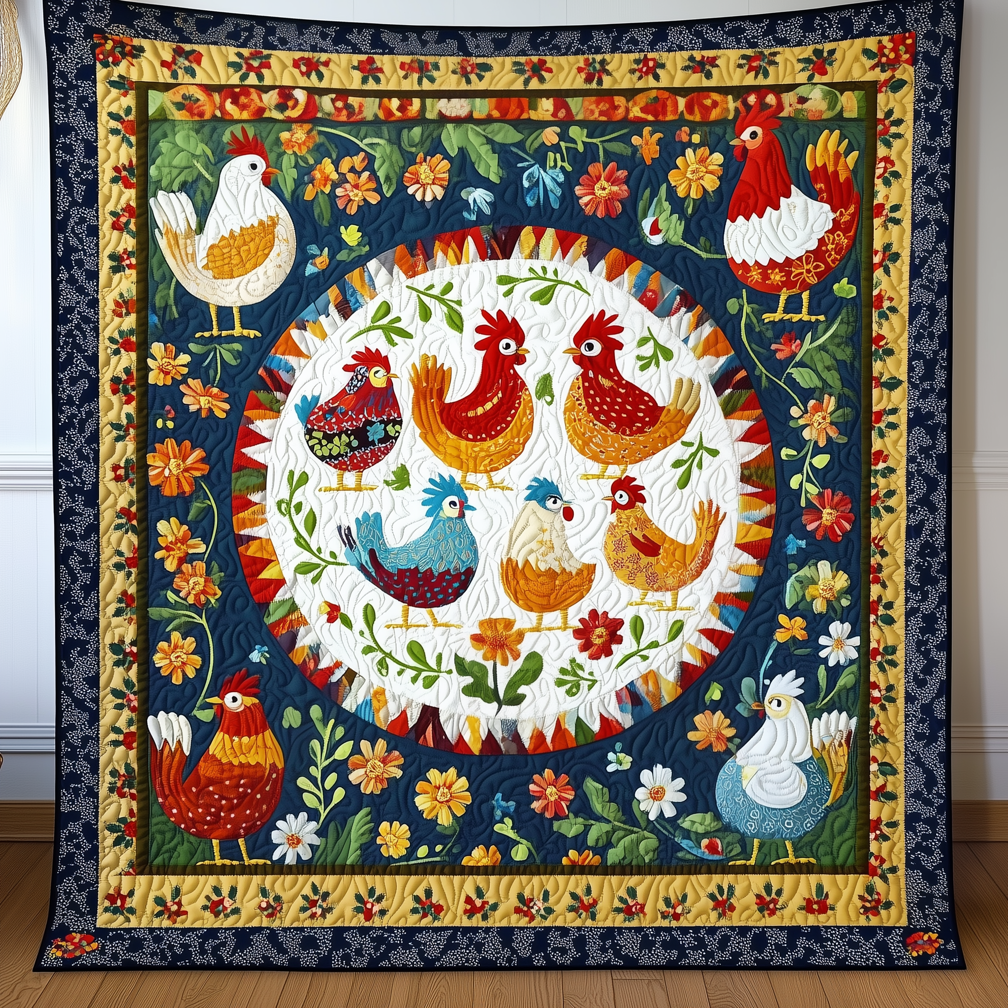 Chicken Quilted Blanket Feel Ready for Adventure with a Blanket That Travels Well Chicken Quilted Blanket Feel Ready for Adventure with a Blanket That Travels Well