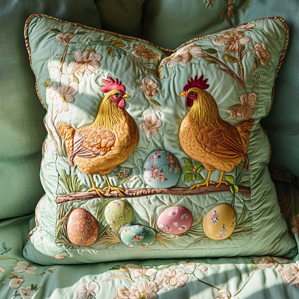 Chickens Quilted Pillow Case Rest Easy Every Night with Durable and Soft Pillow Cases Chickens Quilted Pillow Case Rest Easy Every Night with Durable and Soft Pillow Cases