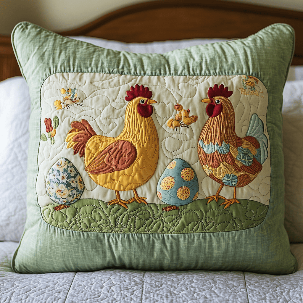Chickens Quilted Pillow Case Sleep Deeper with Pillow Cases Designed for Comfort Chickens Quilted Pillow Case Sleep Deeper with Pillow Cases Designed for Comfort