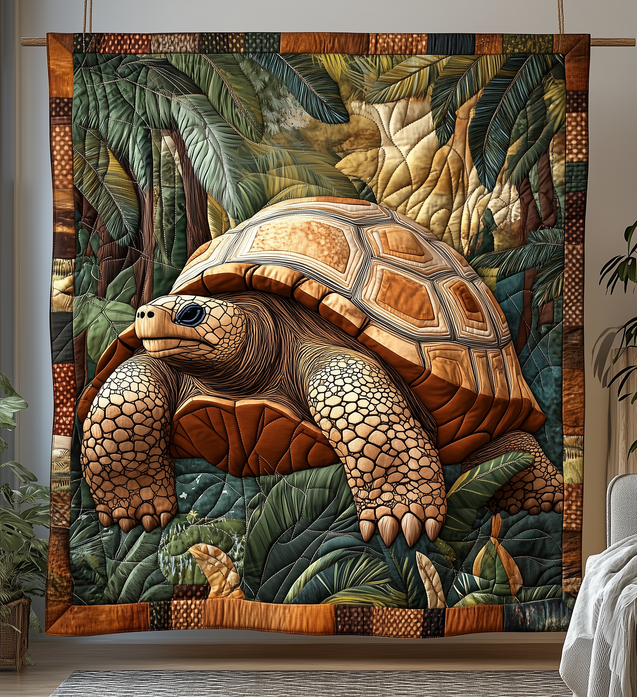 Chilling In The Jungles Tortoise Quilted Blanket Cute Unique Blanket Item Merch Sea Turtle Gifts For Her Chilling In The Jungles Tortoise Quilted Blanket Cute Unique Blanket Item Merch Sea Turtle Gifts For Her