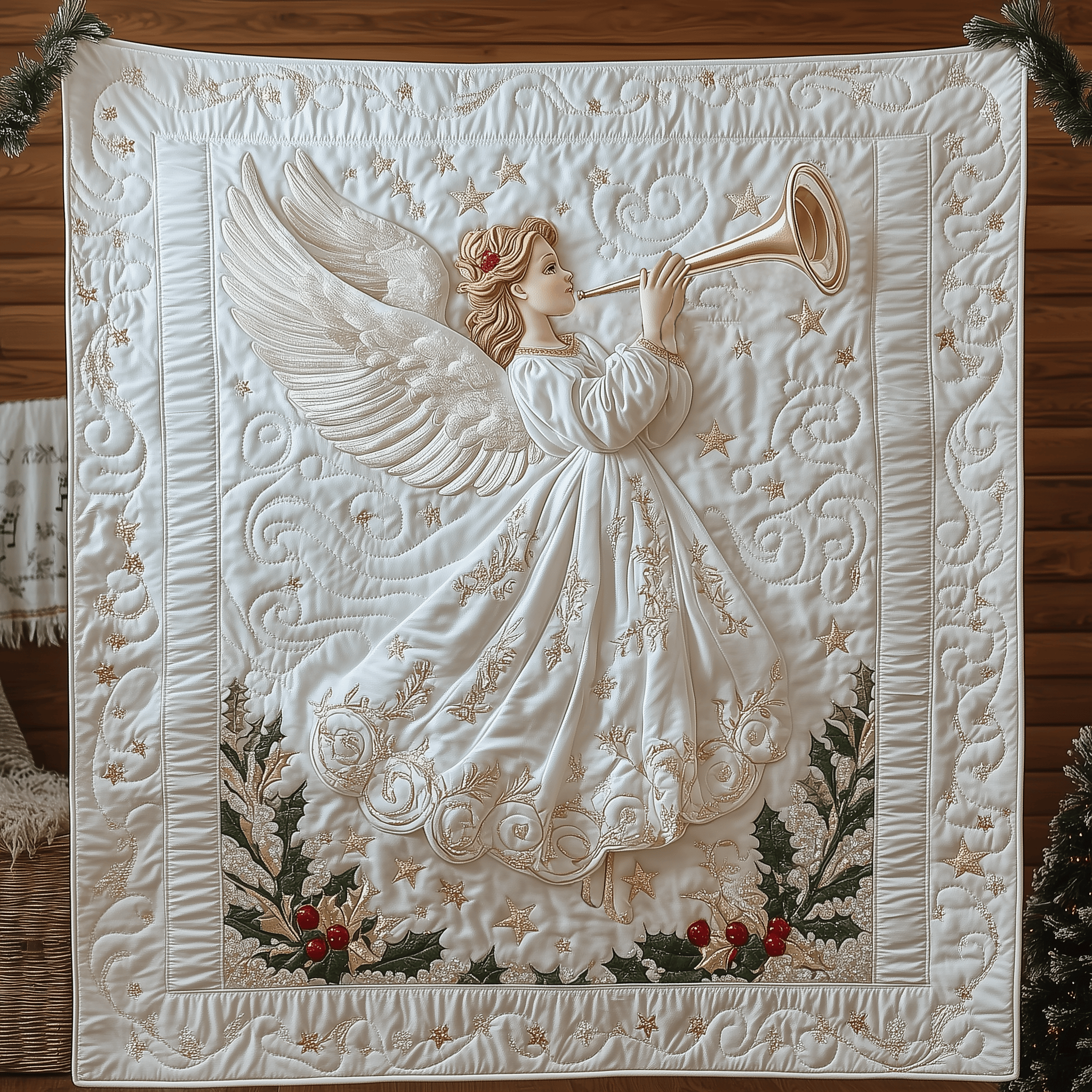 Christmas Angel Quilted Blanket Feel Closer to Your Loved Ones with a Shared Blanket Christmas Angel Quilted Blanket Feel Closer to Your Loved Ones with a Shared Blanket