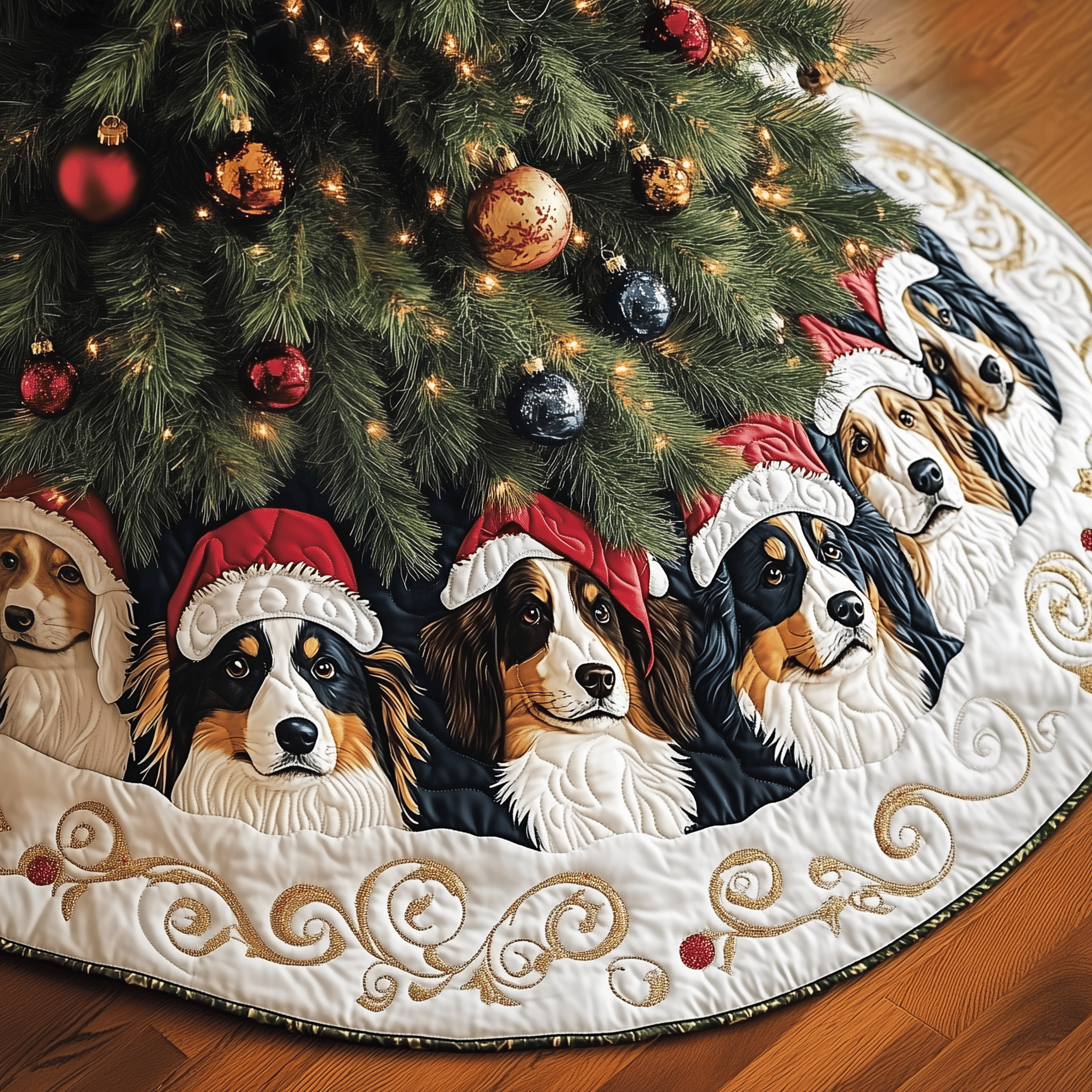 Christmas Australian Shepherd Quilted Tree Skirt Celebrate the Holidays the Right Way with a Perfect Tree Skirt Christmas Australian Shepherd Quilted Tree Skirt Celebrate the Holidays the Right Way with a Perfect Tree Skirt