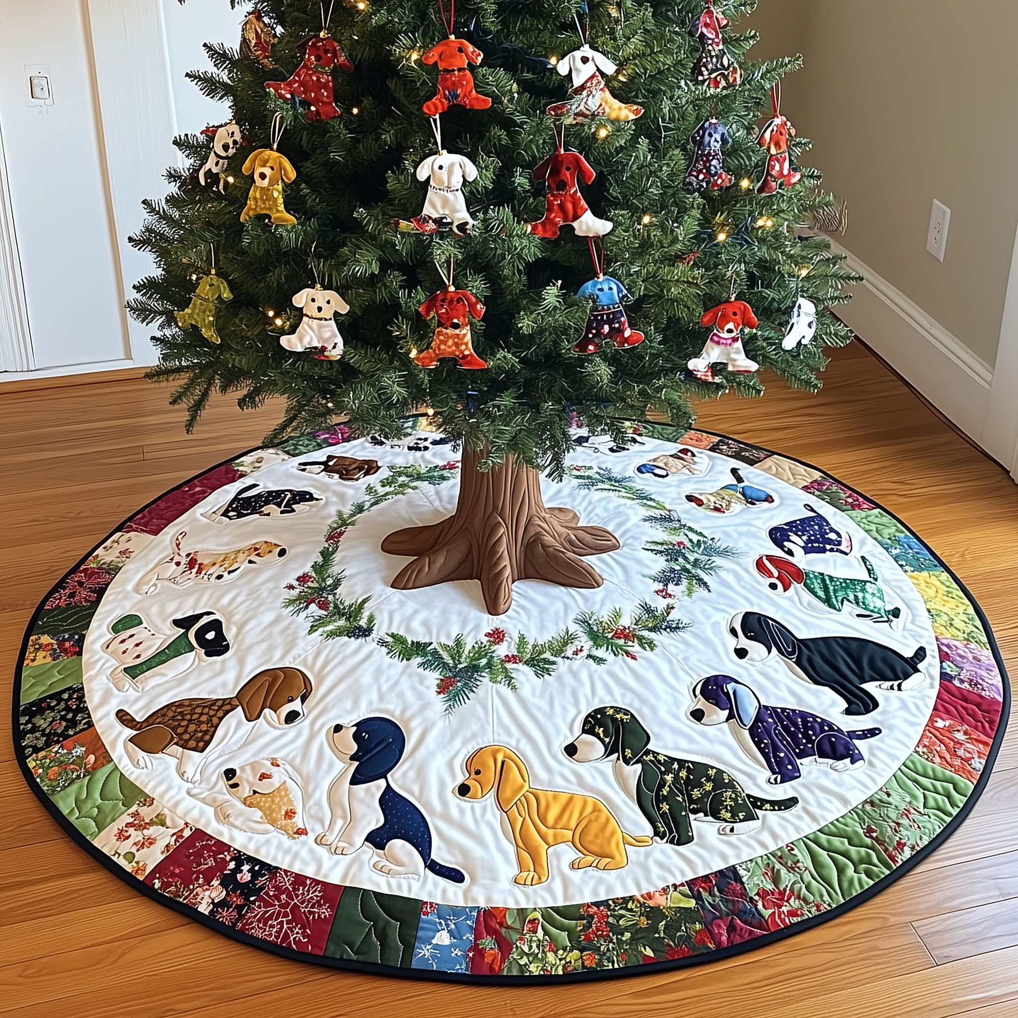Christmas Beagle Quilted Tree Skirt Celebrate Fully Present with a Safe and Stylish Skirt Christmas Beagle Quilted Tree Skirt Celebrate Fully Present with a Safe and Stylish Skirt