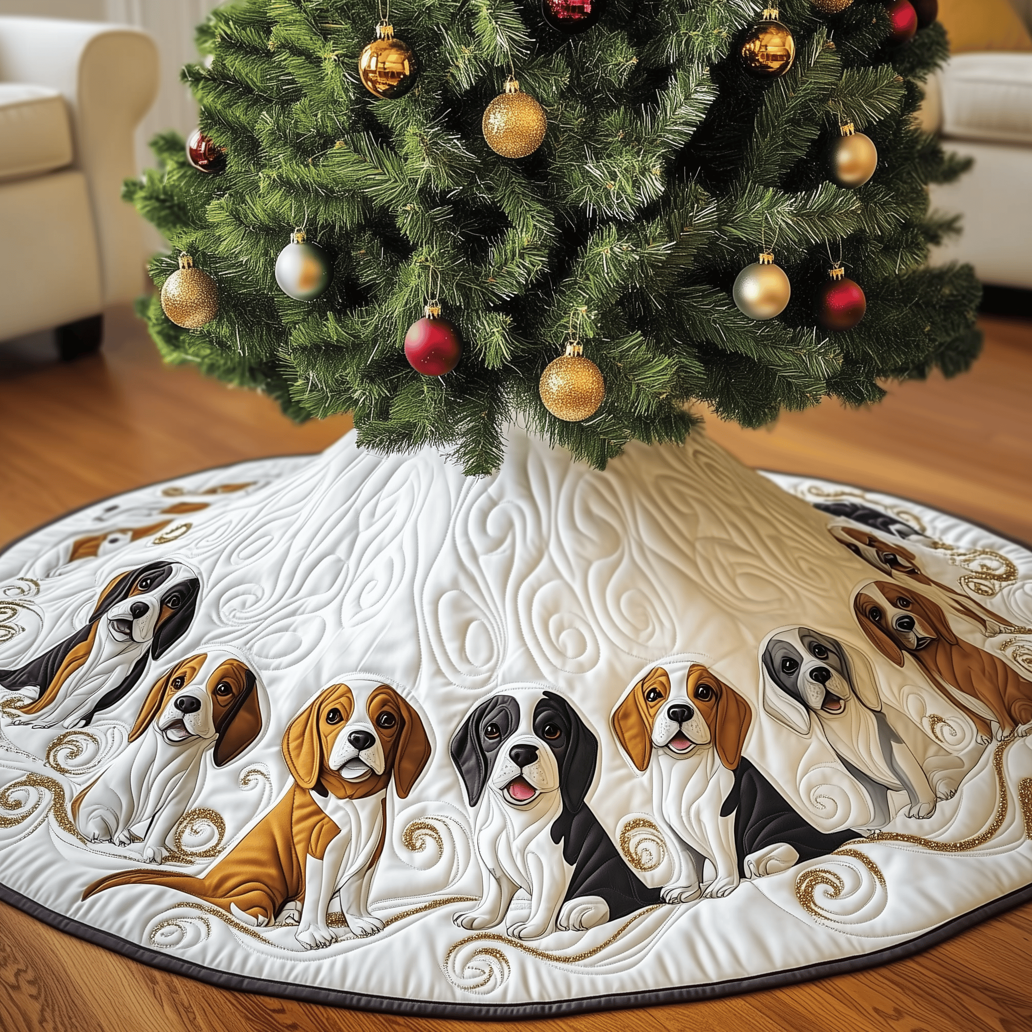 Christmas Beagle Quilted Tree Skirt Celebrate Love and Style with a Thoughtful Tree Skirt Christmas Beagle Quilted Tree Skirt Celebrate Love and Style with a Thoughtful Tree Skirt