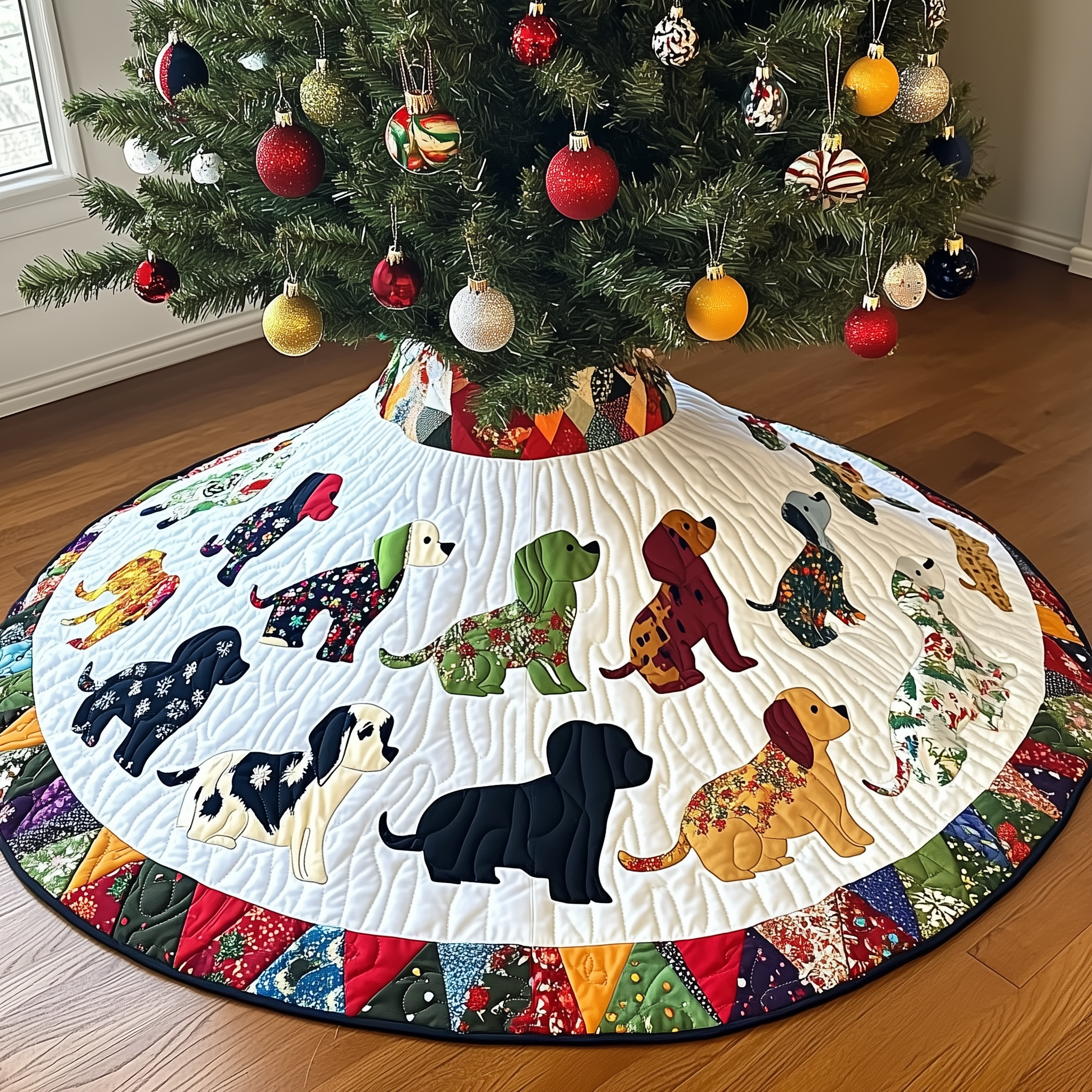Christmas Beagle Quilted Tree Skirt Celebrate Without Compromise Protect Floors in Style Christmas Beagle Quilted Tree Skirt Celebrate Without Compromise Protect Floors in Style