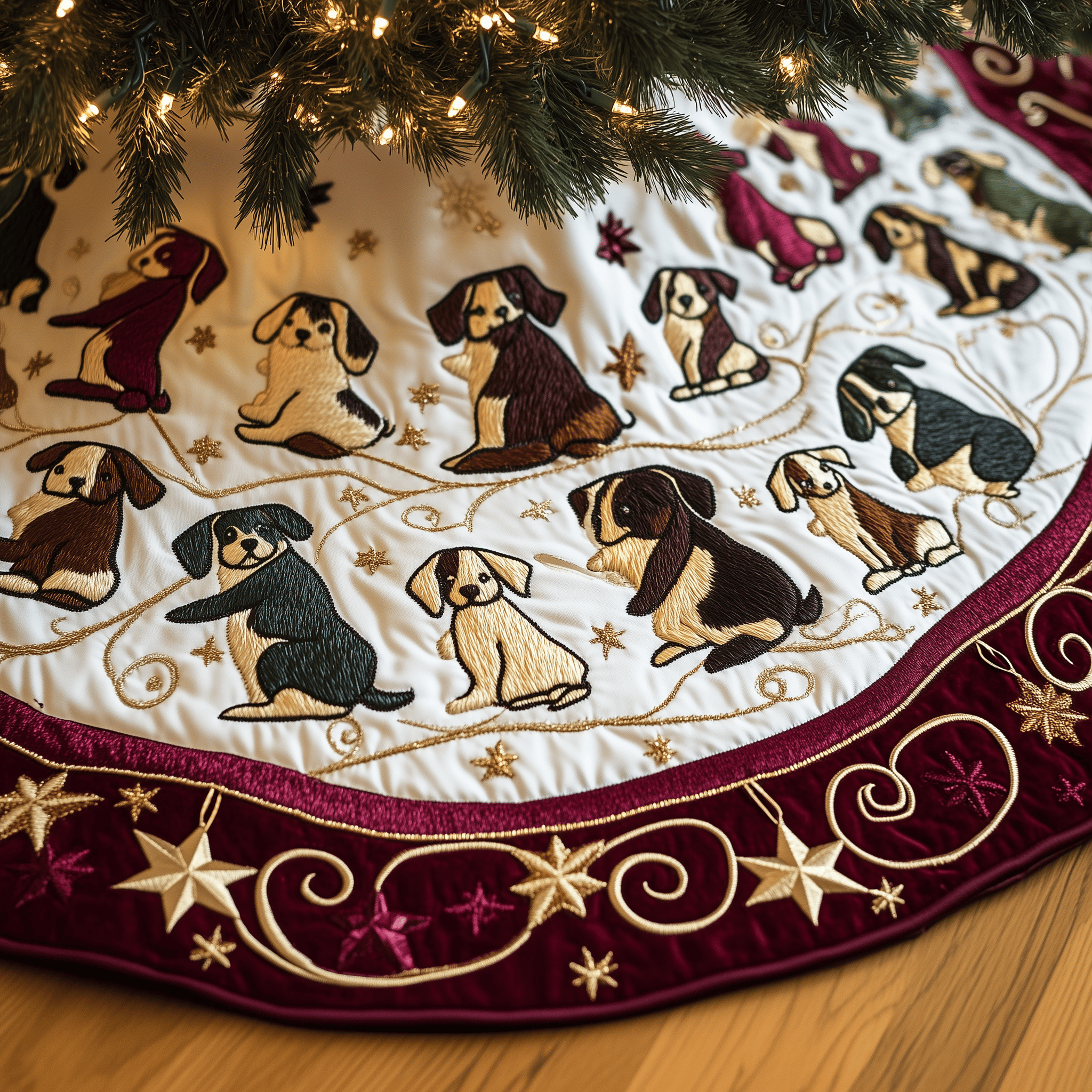 Christmas Beagle Quilted Tree Skirt Create Holiday Memories with a Safe and Chic Tree Skirt Christmas Beagle Quilted Tree Skirt Create Holiday Memories with a Safe and Chic Tree Skirt