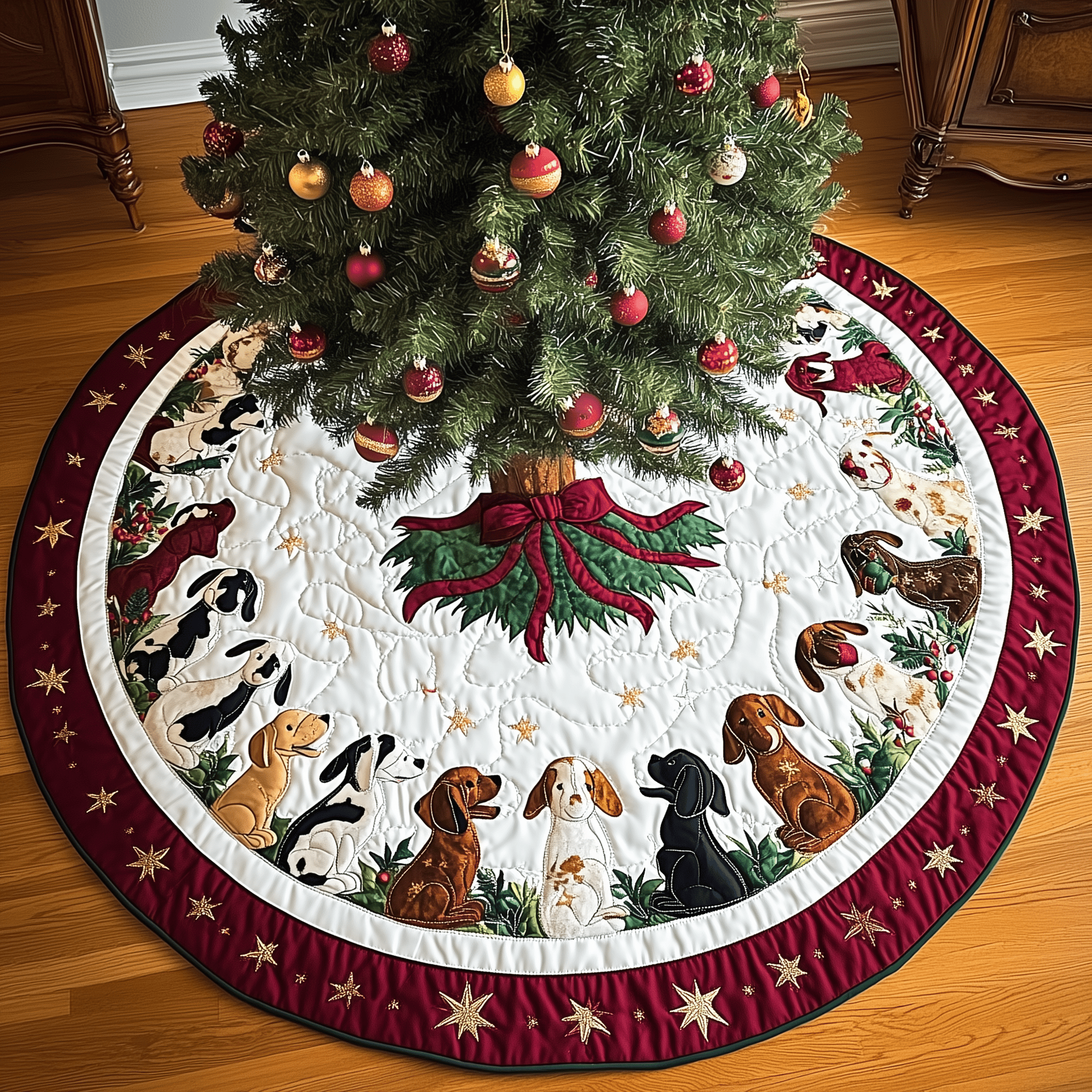 Christmas Beagle Quilted Tree Skirt Experience the Magic of Christmas with a Stylish Tree Skirt Christmas Beagle Quilted Tree Skirt Experience the Magic of Christmas with a Stylish Tree Skirt