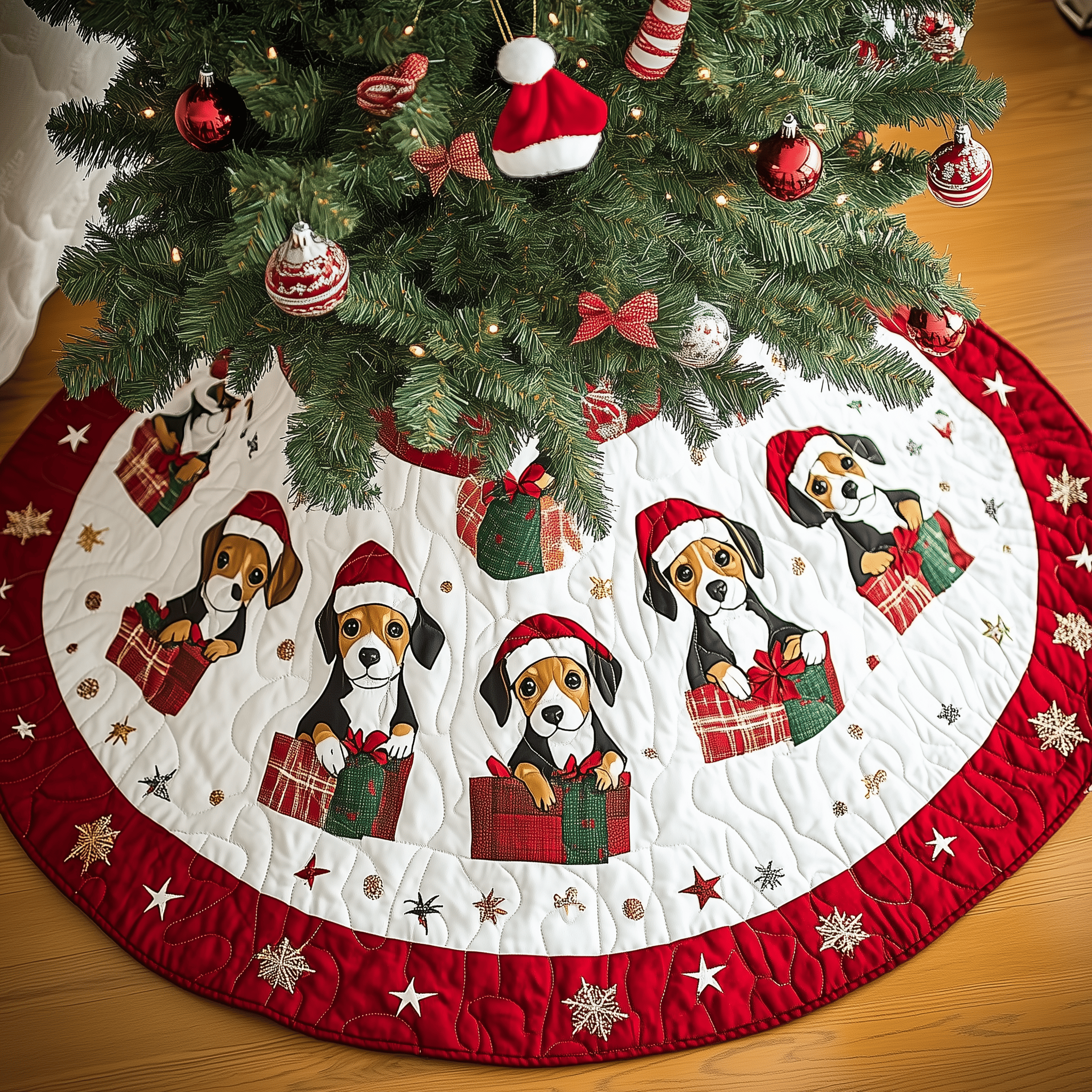 Christmas Beagle Quilted Tree Skirt Feel Inspired This Christmas with a Beautiful Tree Skirt Christmas Beagle Quilted Tree Skirt Feel Inspired This Christmas with a Beautiful Tree Skirt