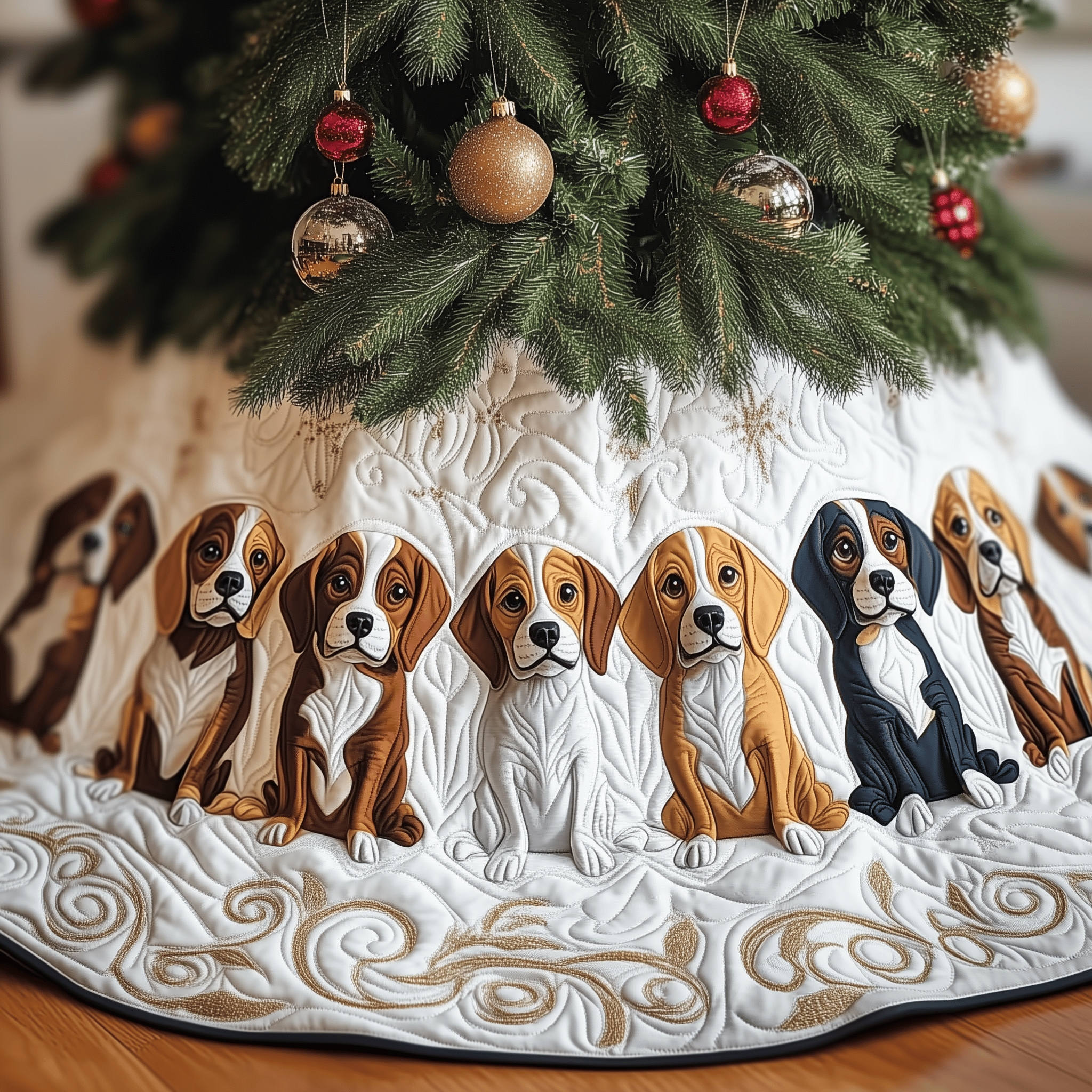 Christmas Beagle Quilted Tree Skirt Feel the Spirit of the Holidays with a Trusted Tree Skirt Christmas Beagle Quilted Tree Skirt Feel the Spirit of the Holidays with a Trusted Tree Skirt