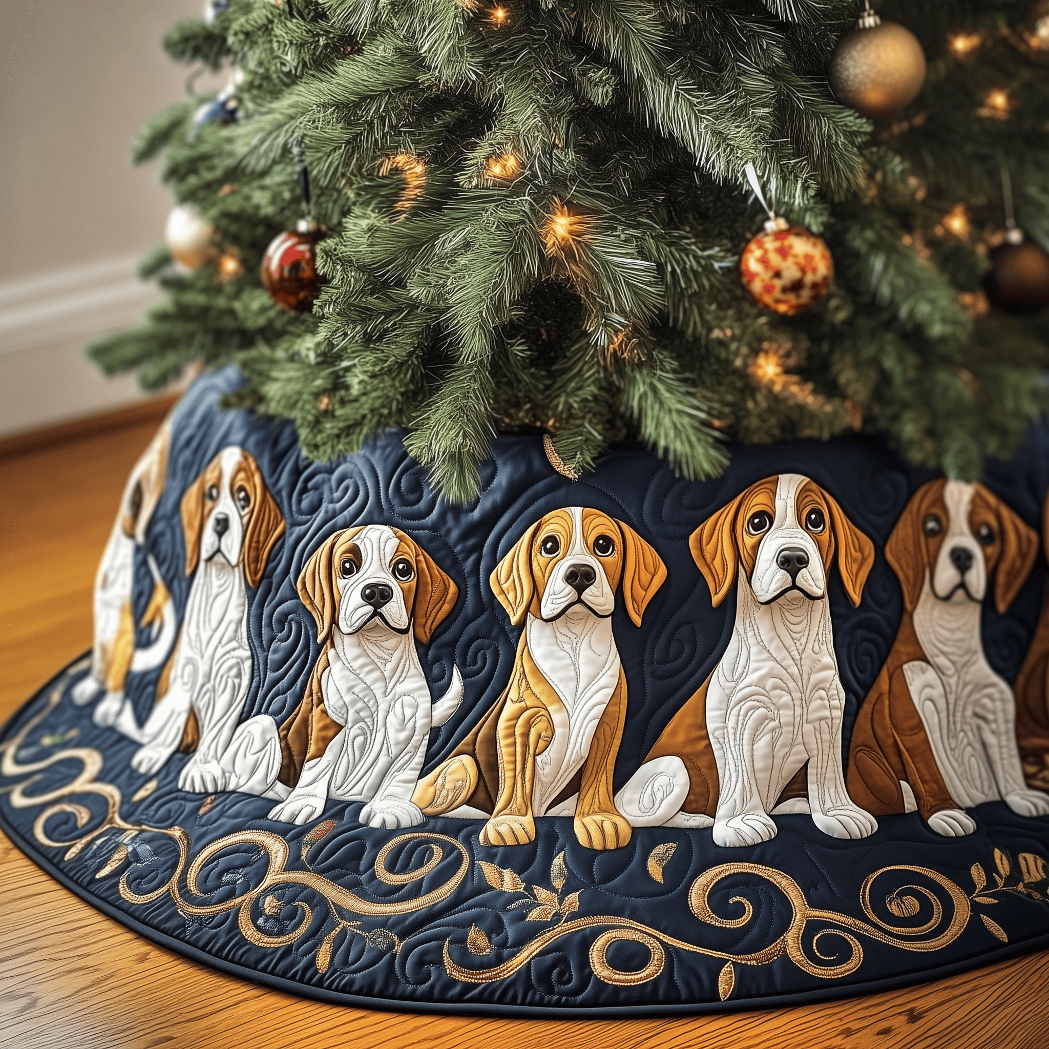 Christmas Beagle Quilted Tree Skirt Make Every Moment Merry with a Stylish Tree Skirt Christmas Beagle Quilted Tree Skirt Make Every Moment Merry with a Stylish Tree Skirt