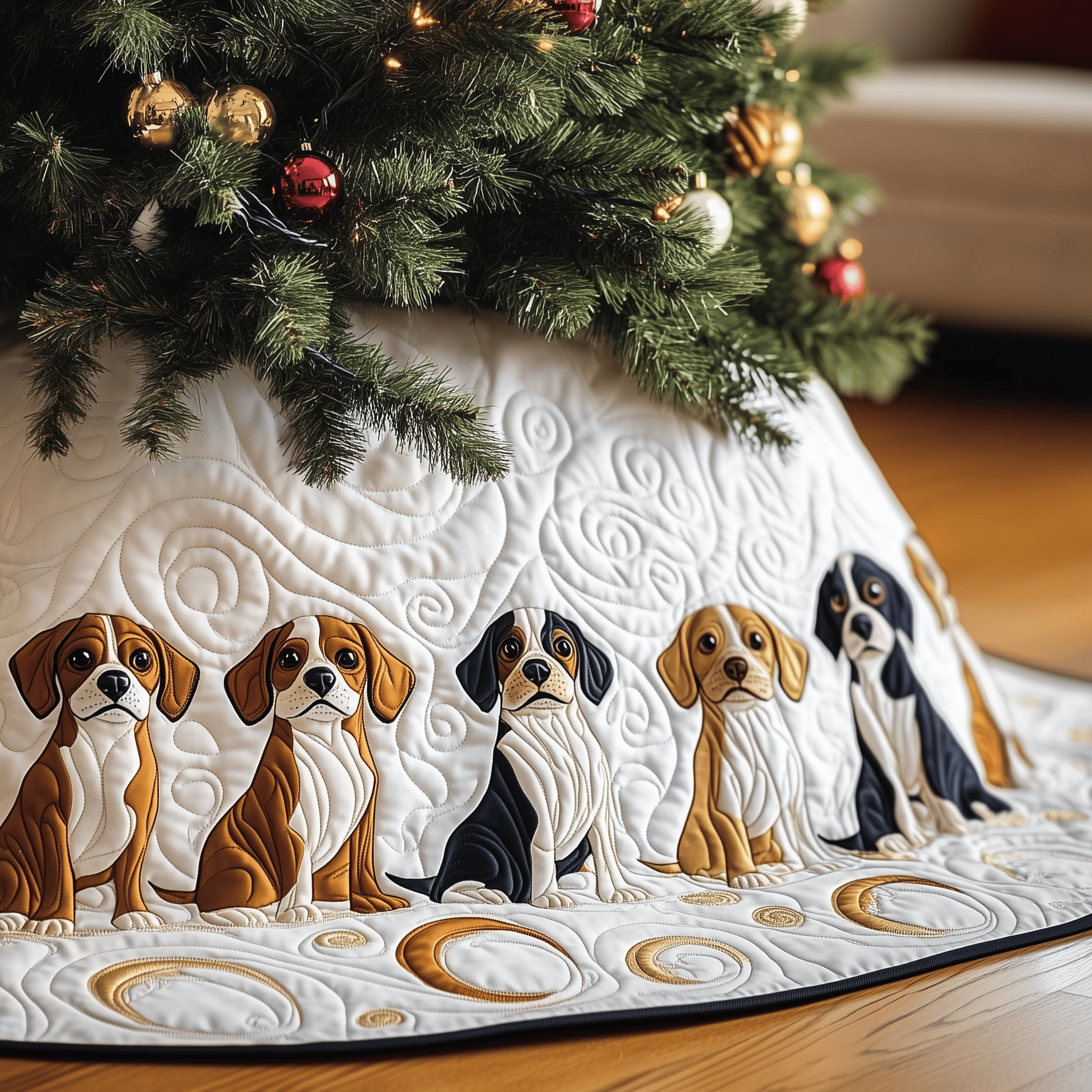 Christmas Beagle Quilted Tree Skirt Protect Your Home with a Tree Skirt Designed for Joy Christmas Beagle Quilted Tree Skirt Protect Your Home with a Tree Skirt Designed for Joy
