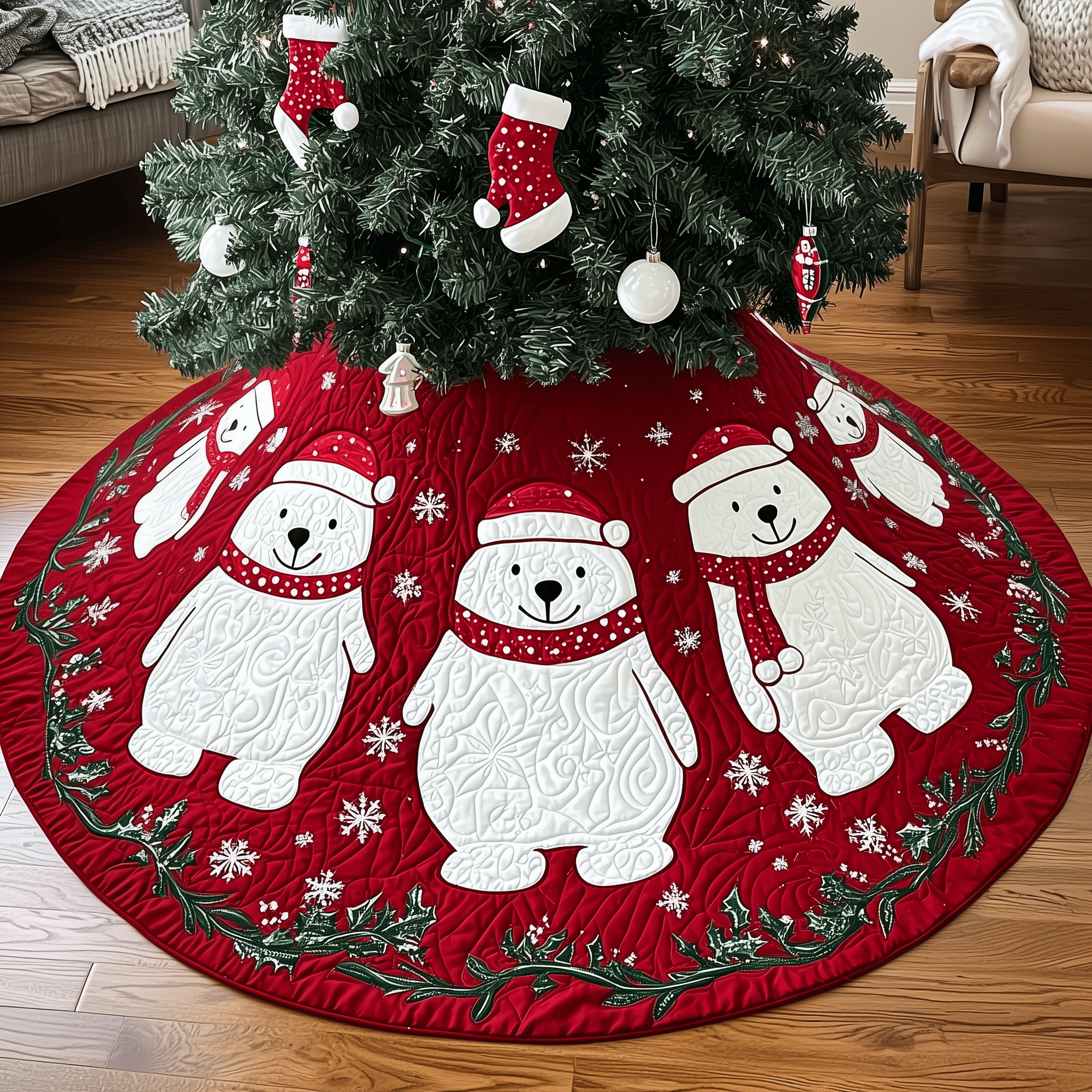 Christmas Bear Quilted Tree Skirt Style Meets Comfort in the Perfect Christmas Tree Skirt Christmas Bear Quilted Tree Skirt Style Meets Comfort in the Perfect Christmas Tree Skirt