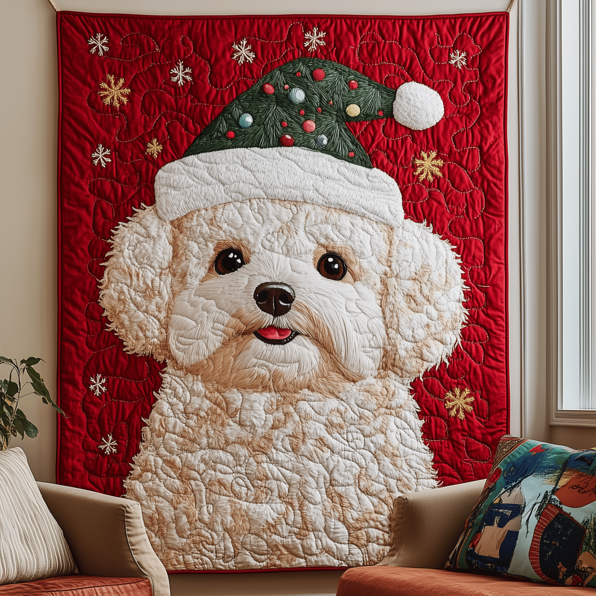 Christmas Bichon Frise Quilted Blanket Enjoy Cozy Moments Together with the Perfect Blanket Christmas Bichon Frise Quilted Blanket Enjoy Cozy Moments Together with the Perfect Blanket
