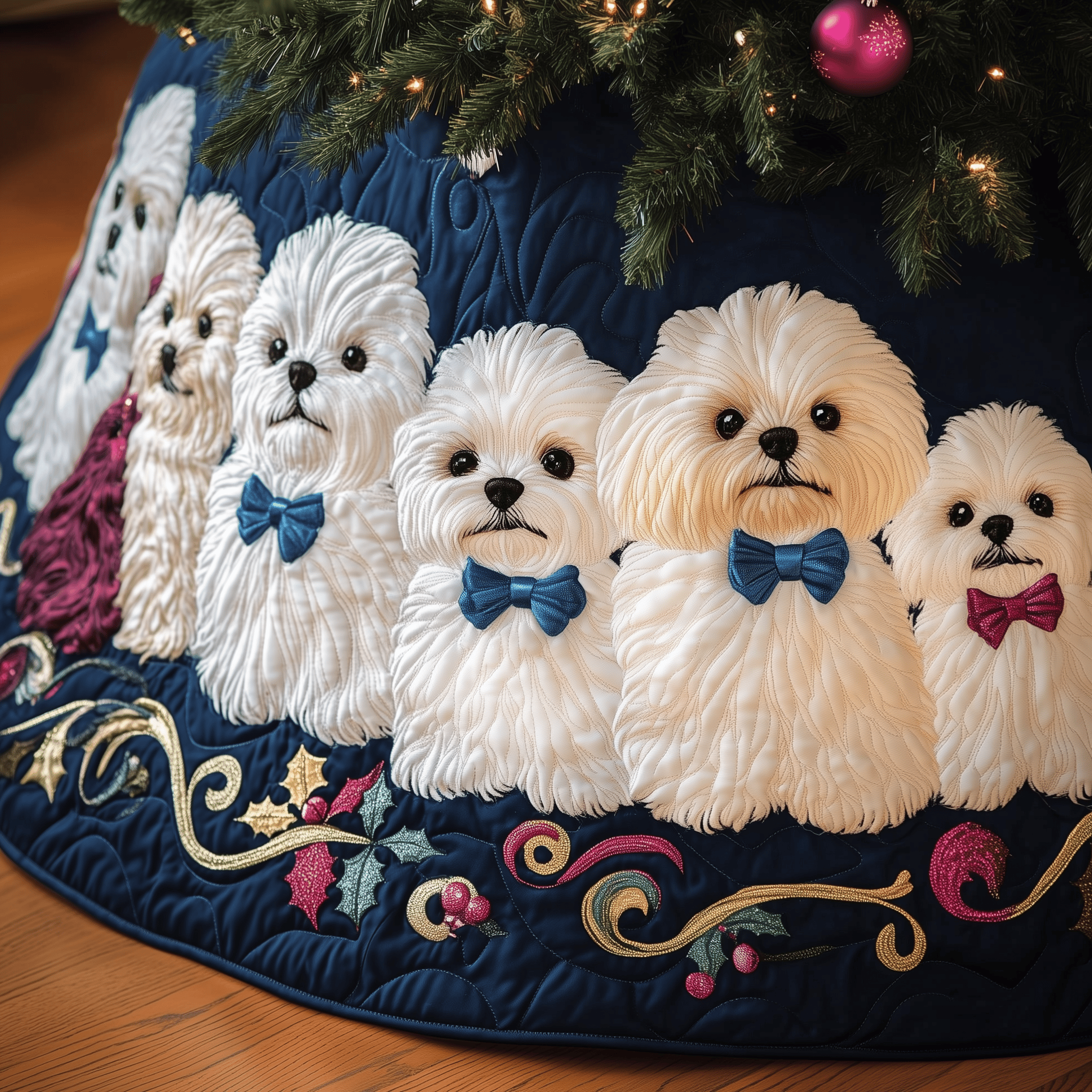 Christmas Bichon Quilted Tree Skirt A Tree Skirt That Lets You Relax This Holiday Season Christmas Bichon Quilted Tree Skirt A Tree Skirt That Lets You Relax This Holiday Season